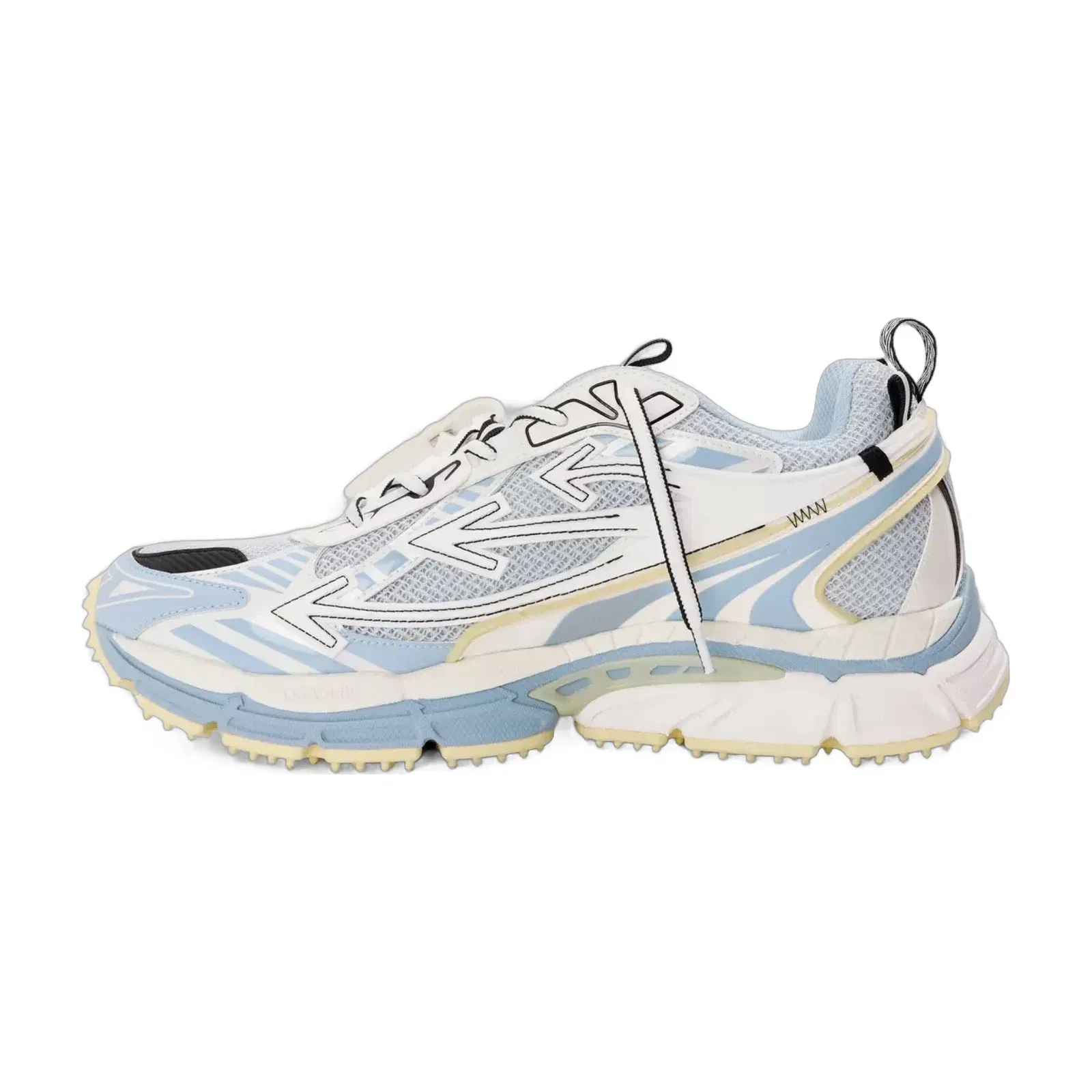 OFF WHITE Men's Be Right Back Sneakers Grey/Cyan