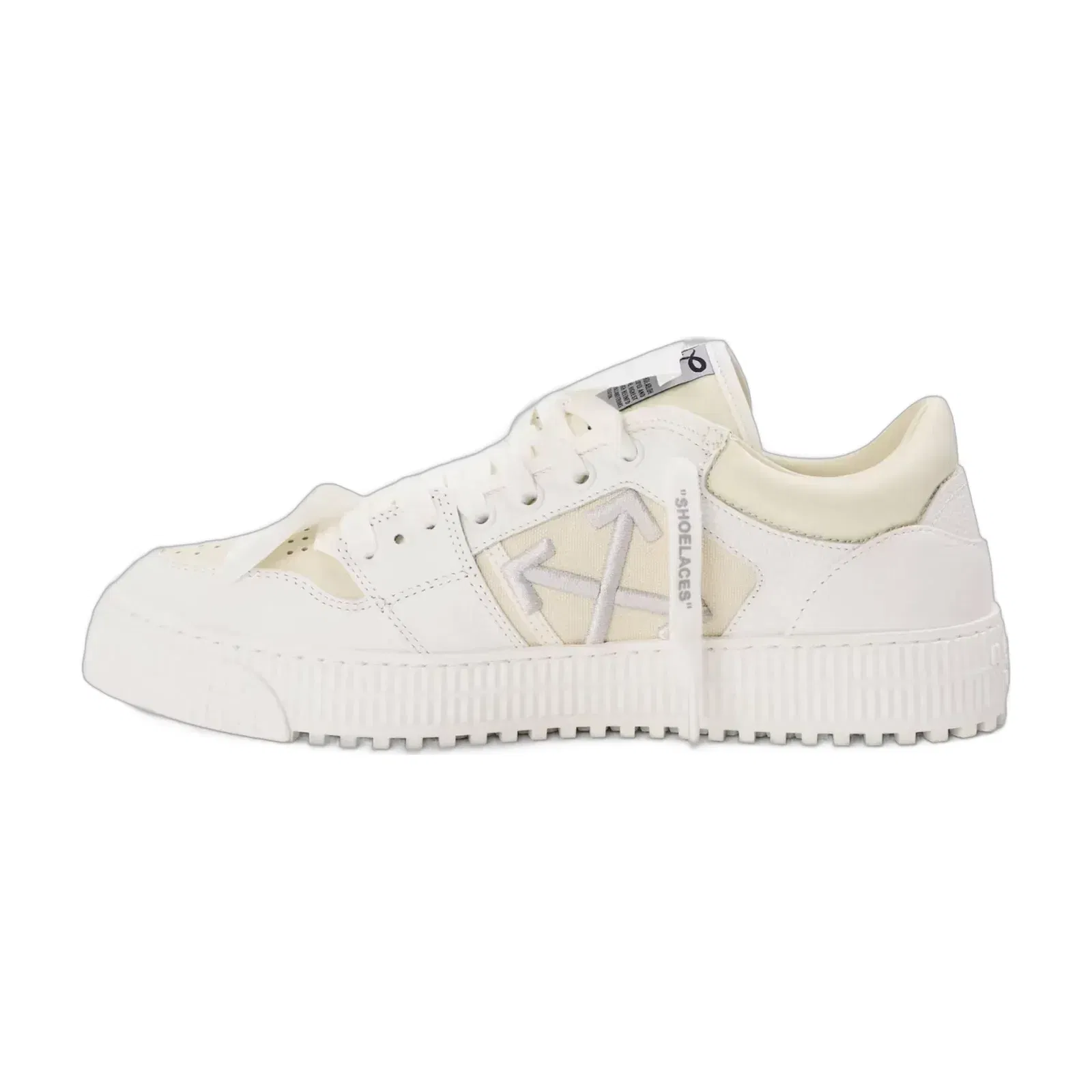 Off White Men's 3.0 Court Low Eye-catching Silhouette Trainers White/Ivory