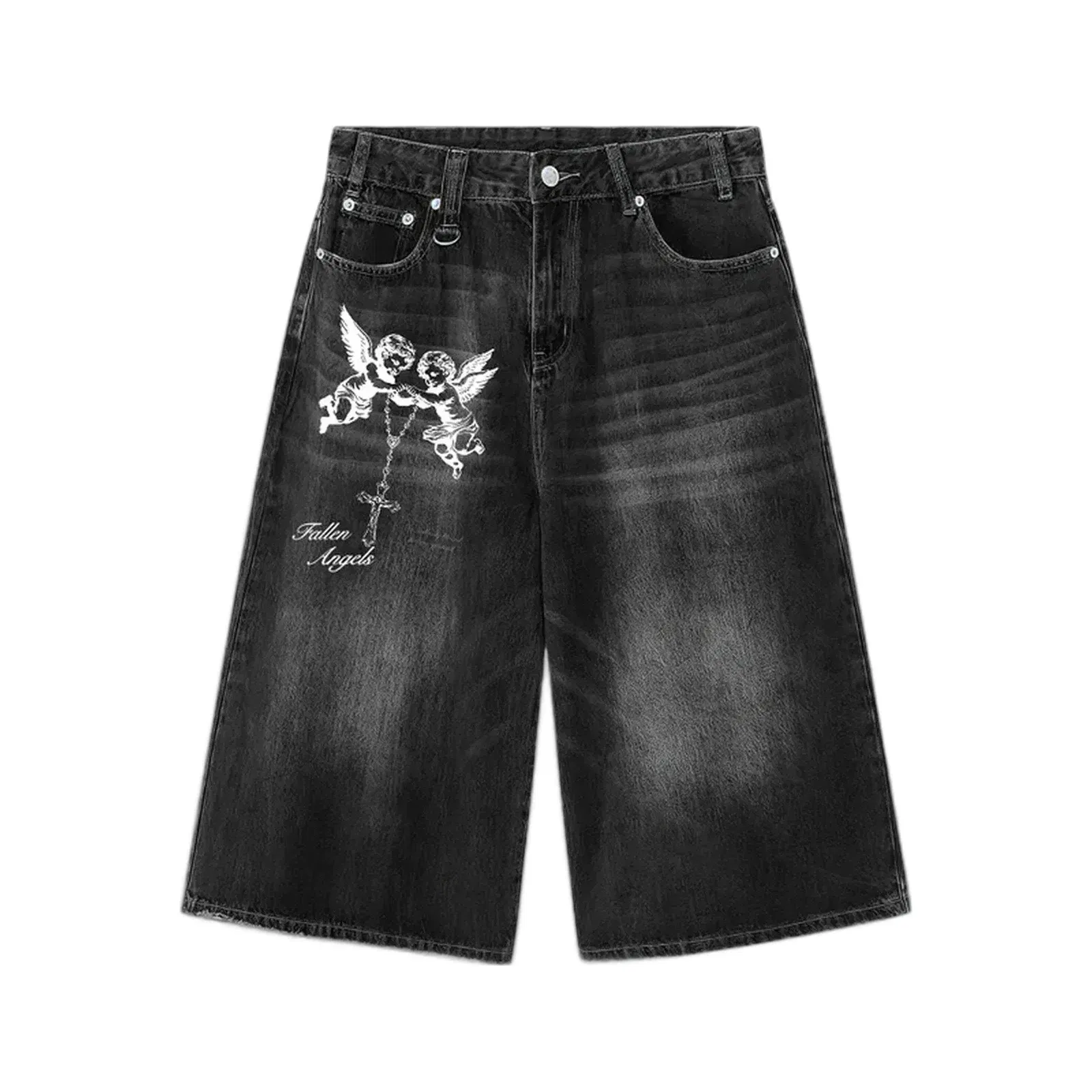 City Off Domes Fallen Angel Jorts Black