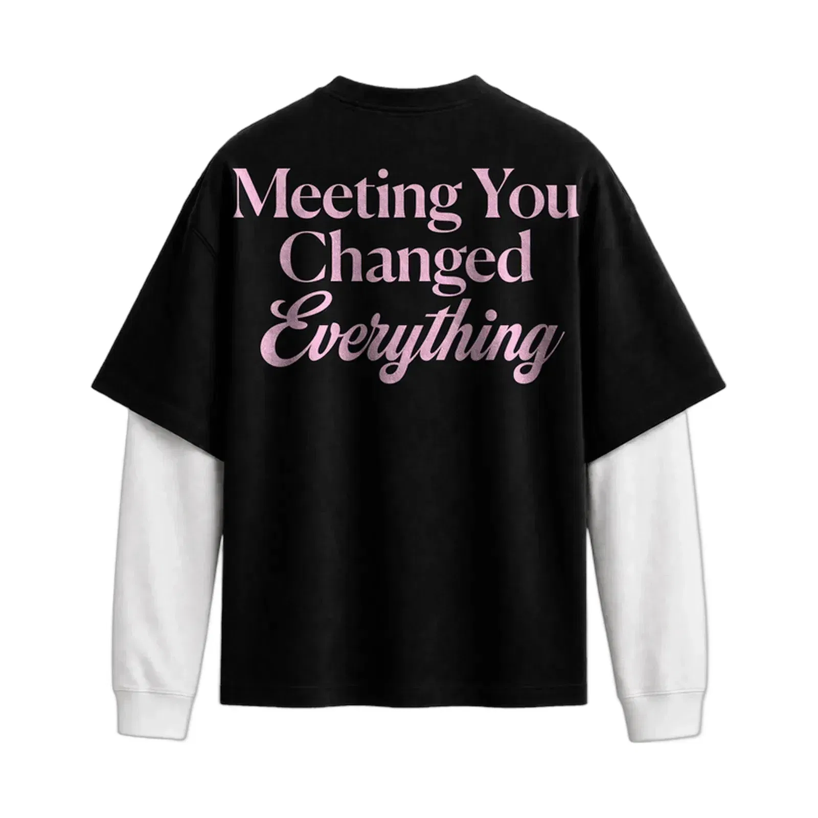Forfksake Meeting You Double Layered T-Shirt Black