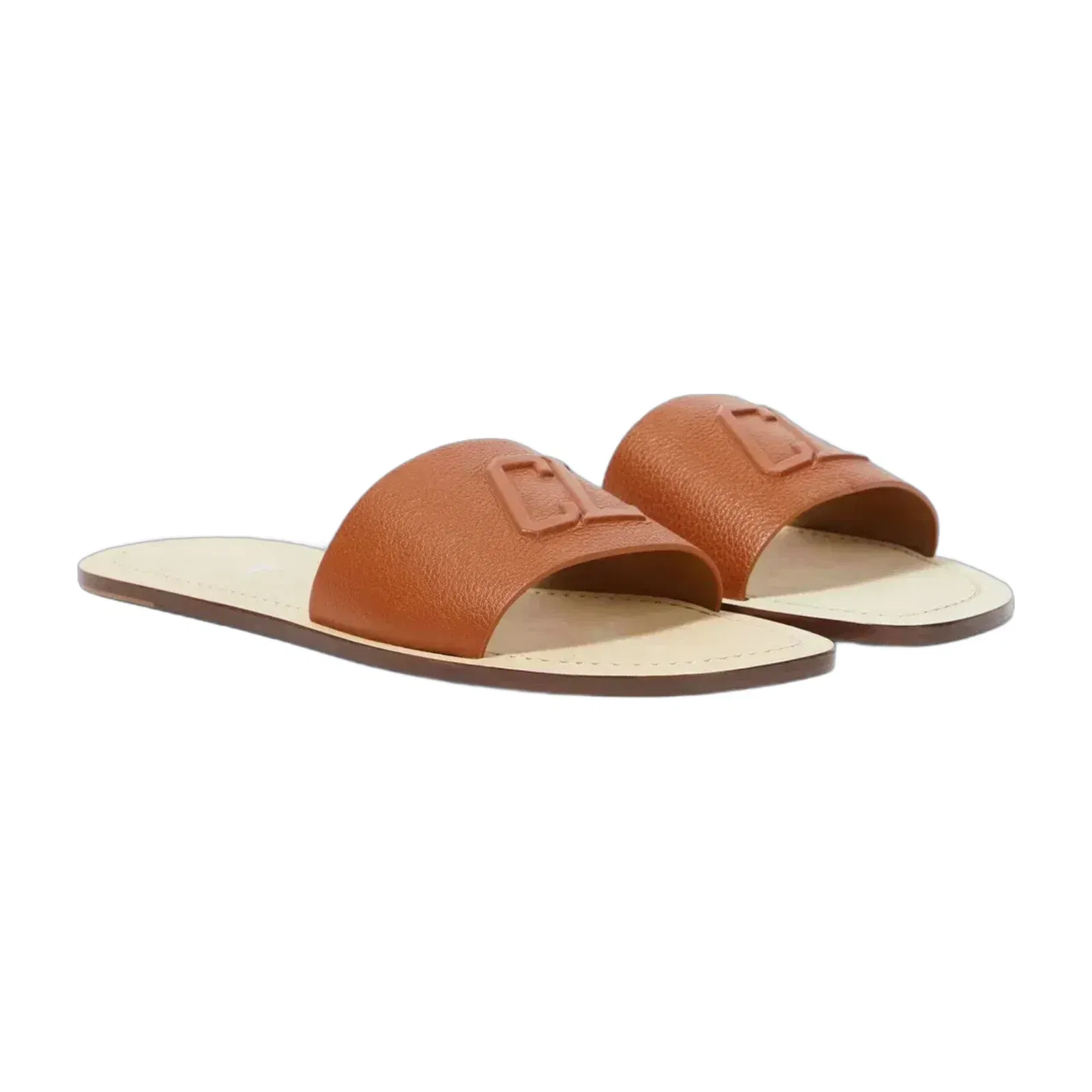 Varsicool leather slides (Coconut)