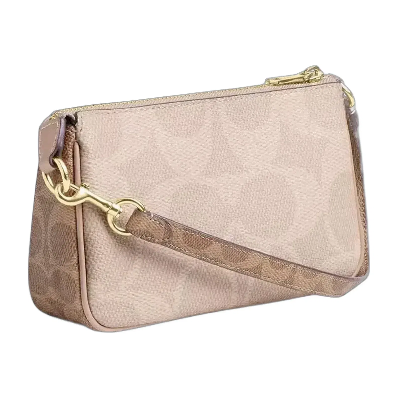 Coach Nolita 19 In Blocked Signature Canvas Tan