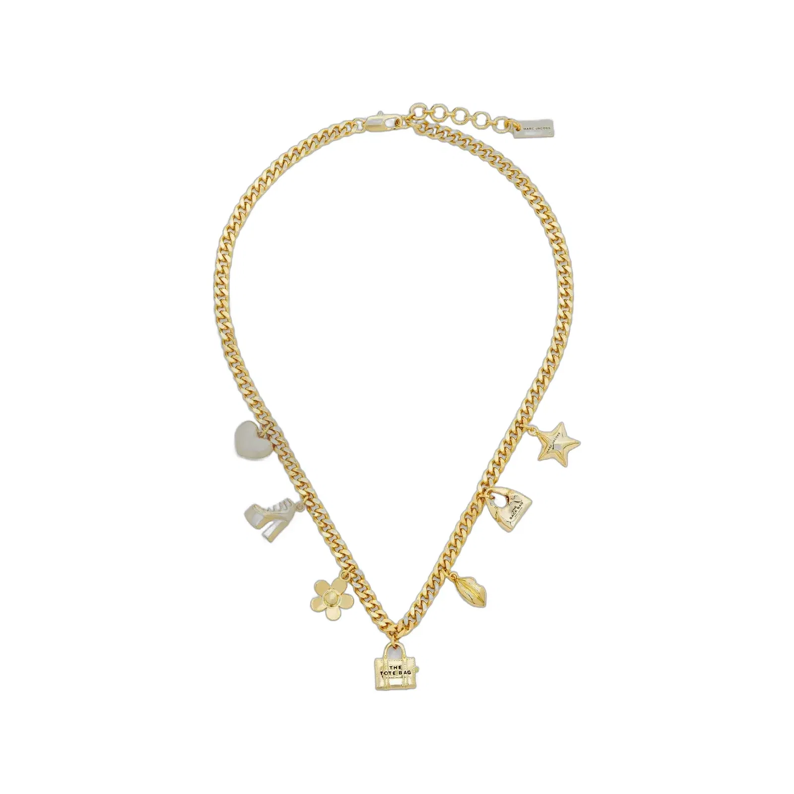 Marc Jacobs Marc Jacobs The Mini Icon Charm Necklace Light Antique Gold Light Antique Gold