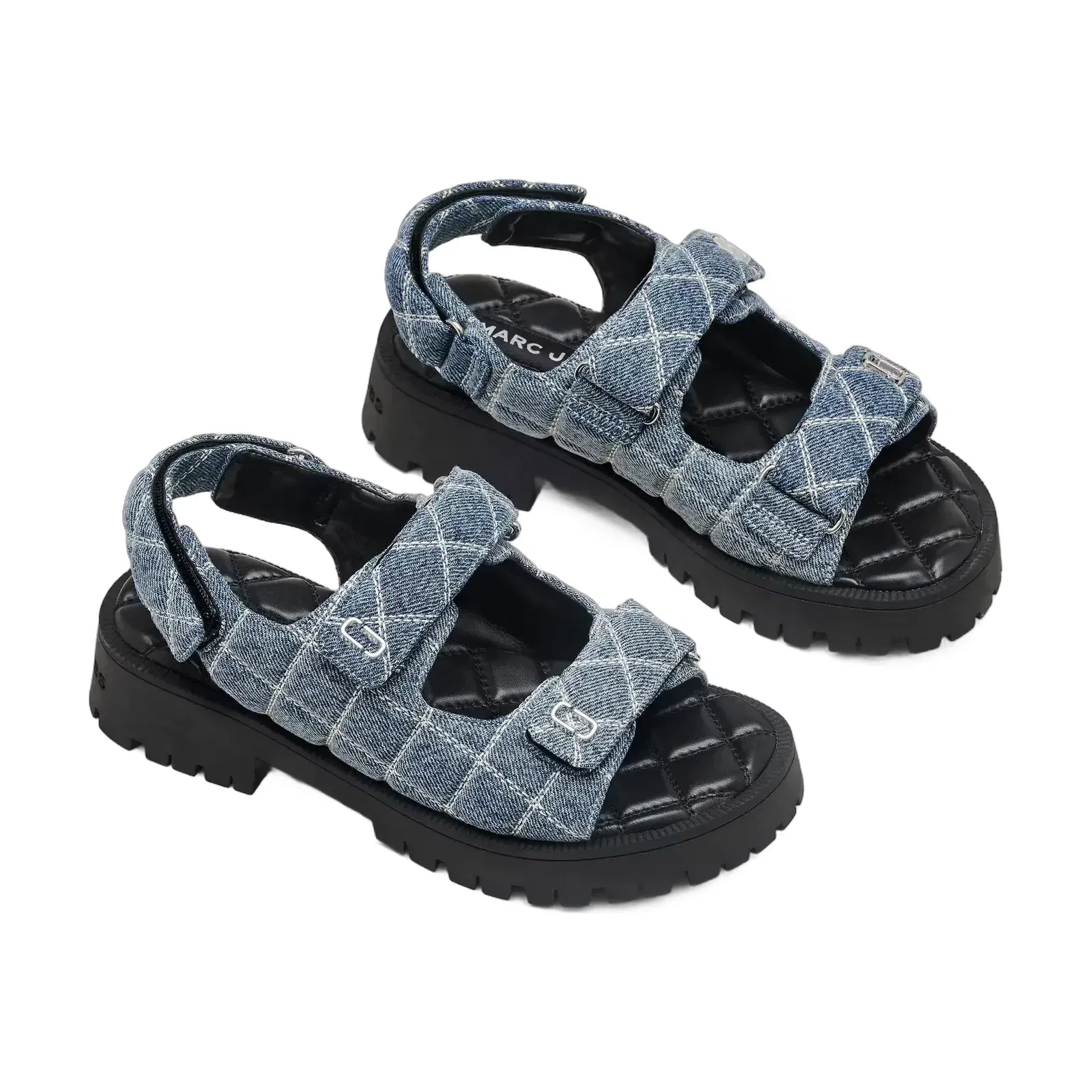 Marc Jacobs Marc Jacobs The Quilted Denim Sunny Sandal Light Wash Indigo Light Wash Indigo