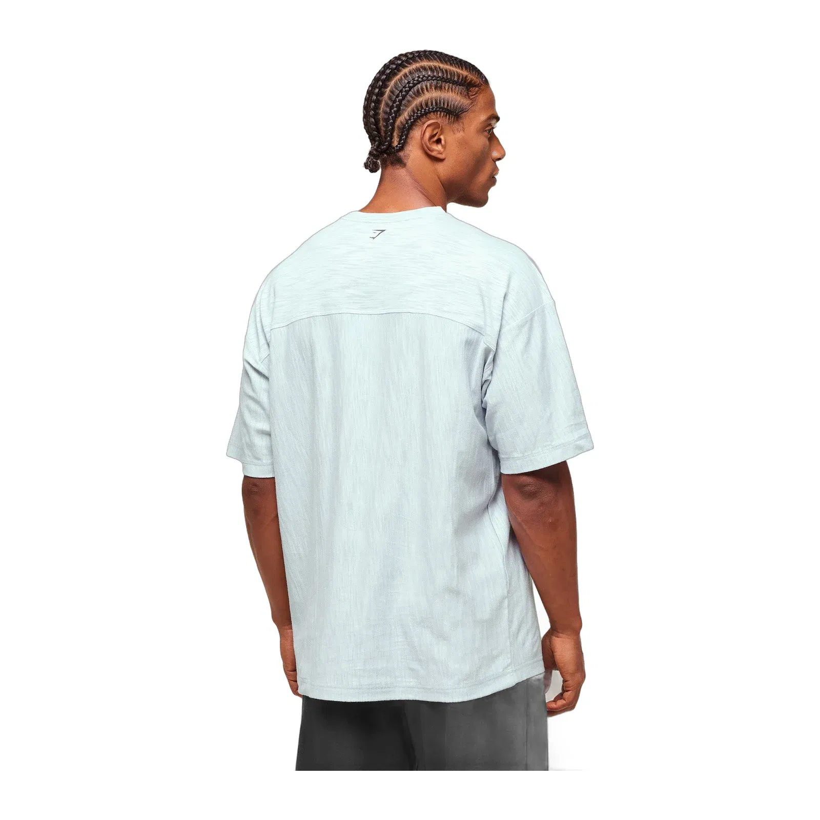 Gymshark Lightweight Slub Textured T-Shirt oversized fit Smoke Blue