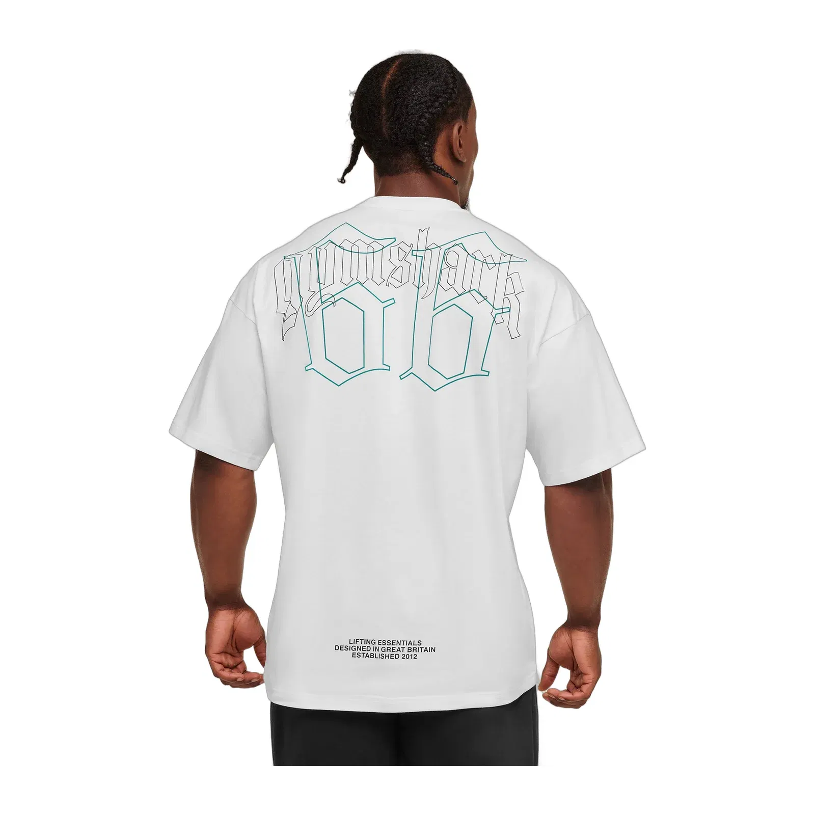 Gymshark Outline Graphic T-Shirt oversized fit White