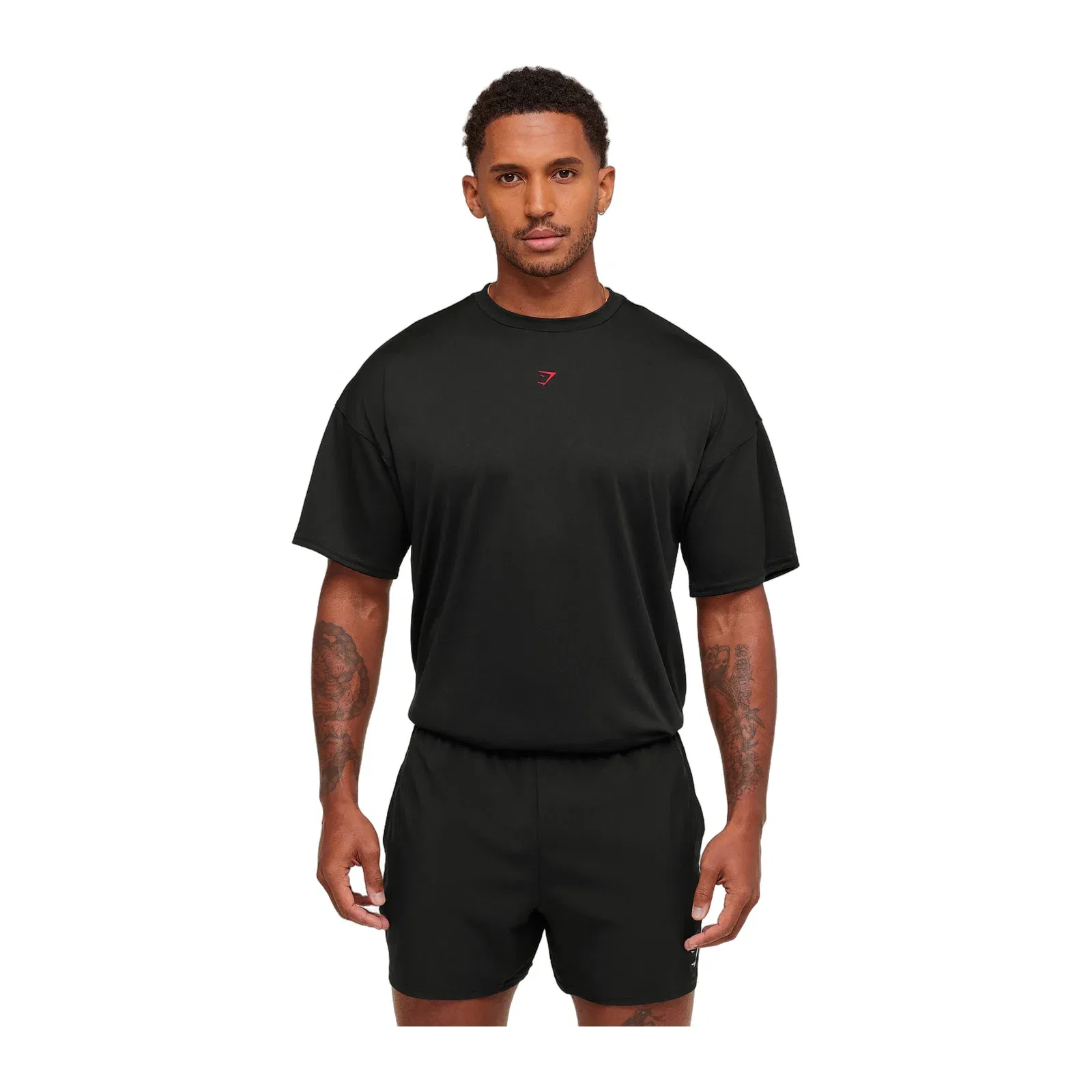 Gymshark Hybrid Graphic T-Shirt Oversized Fit Black