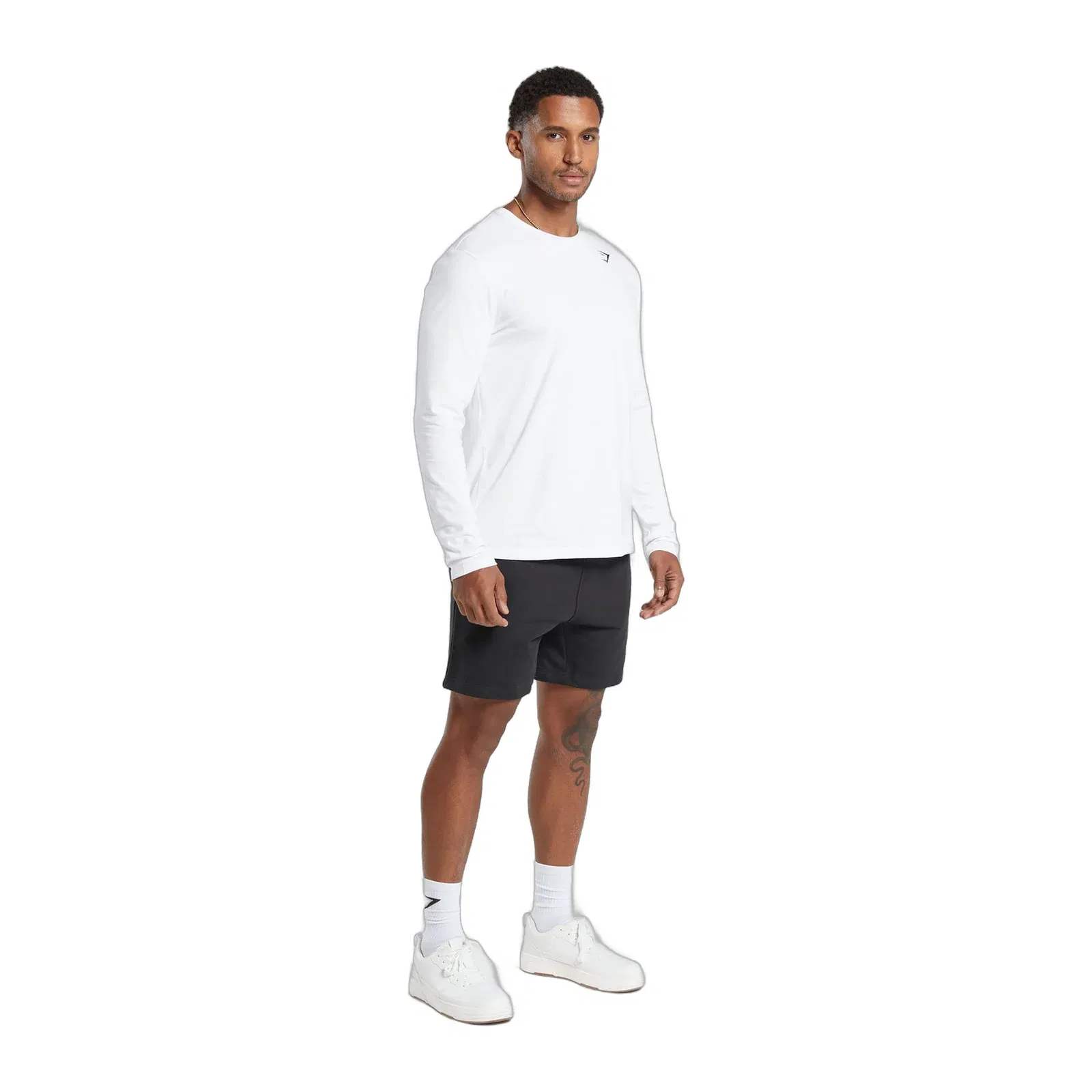 Gymshark Crest Long Sleeve T-Shirt - White