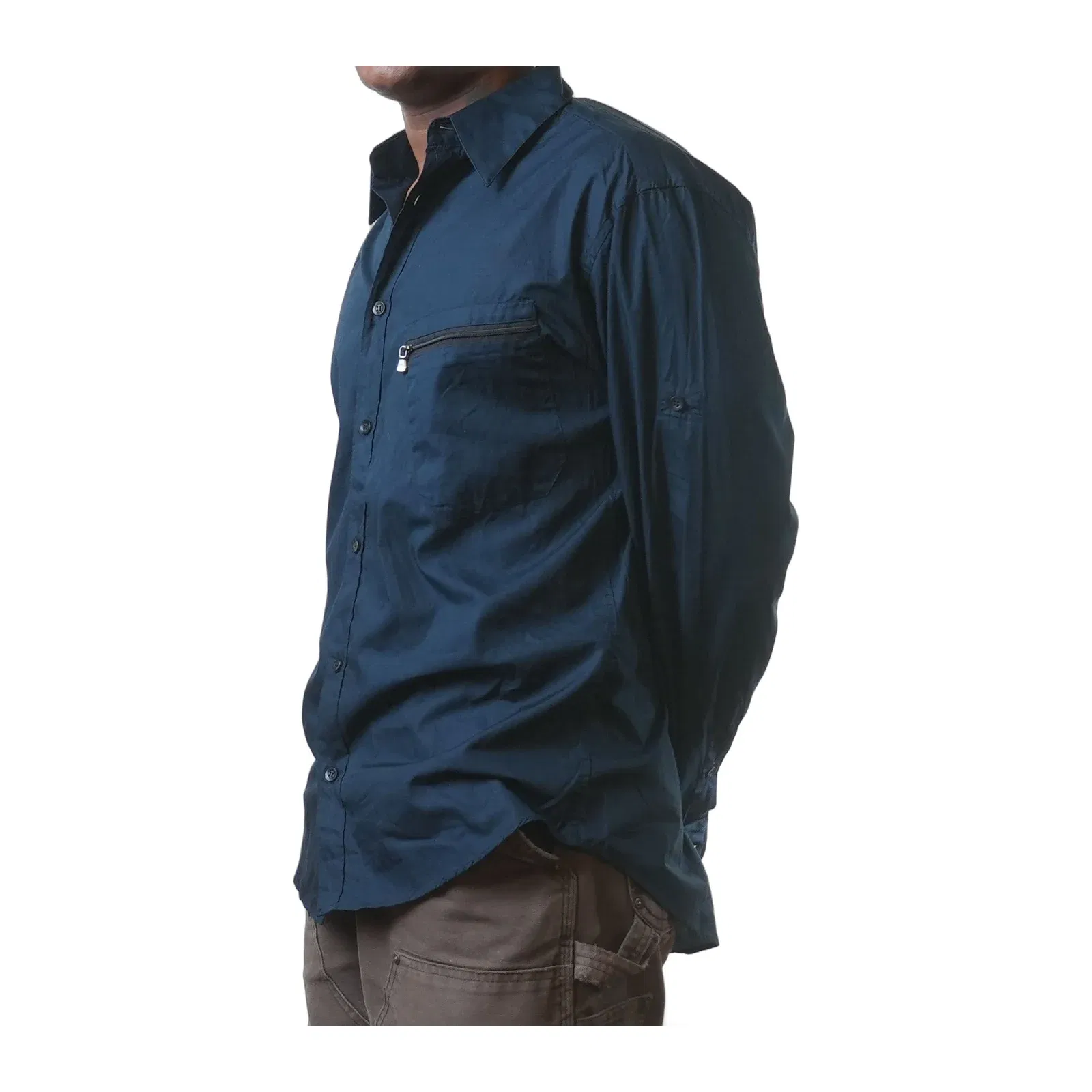 Versace Navy Blue Formal Shirt (M)