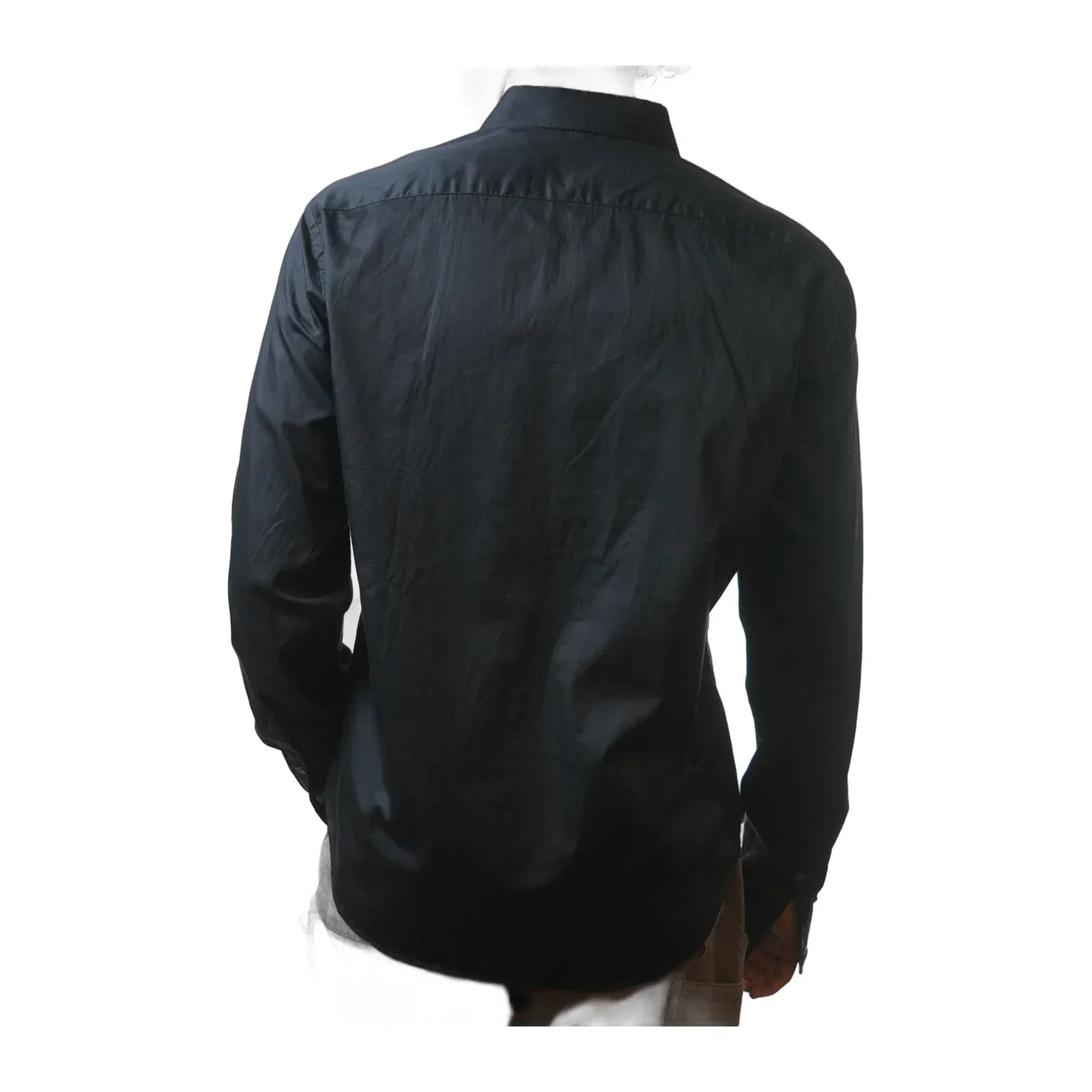 Versace Black Slim Fit Full Sleeve Shirt (S)