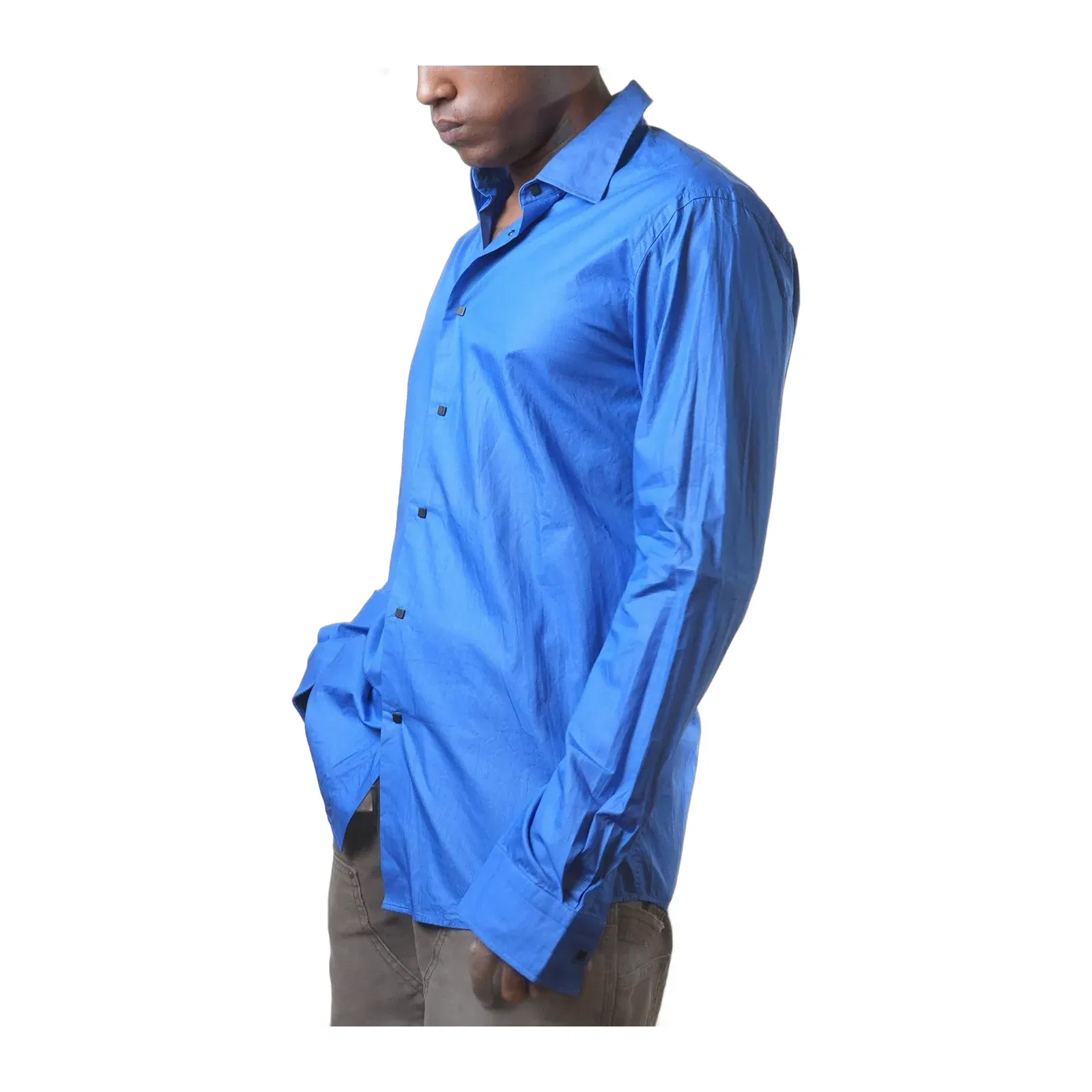Versace Blue Formal Shirt (M)