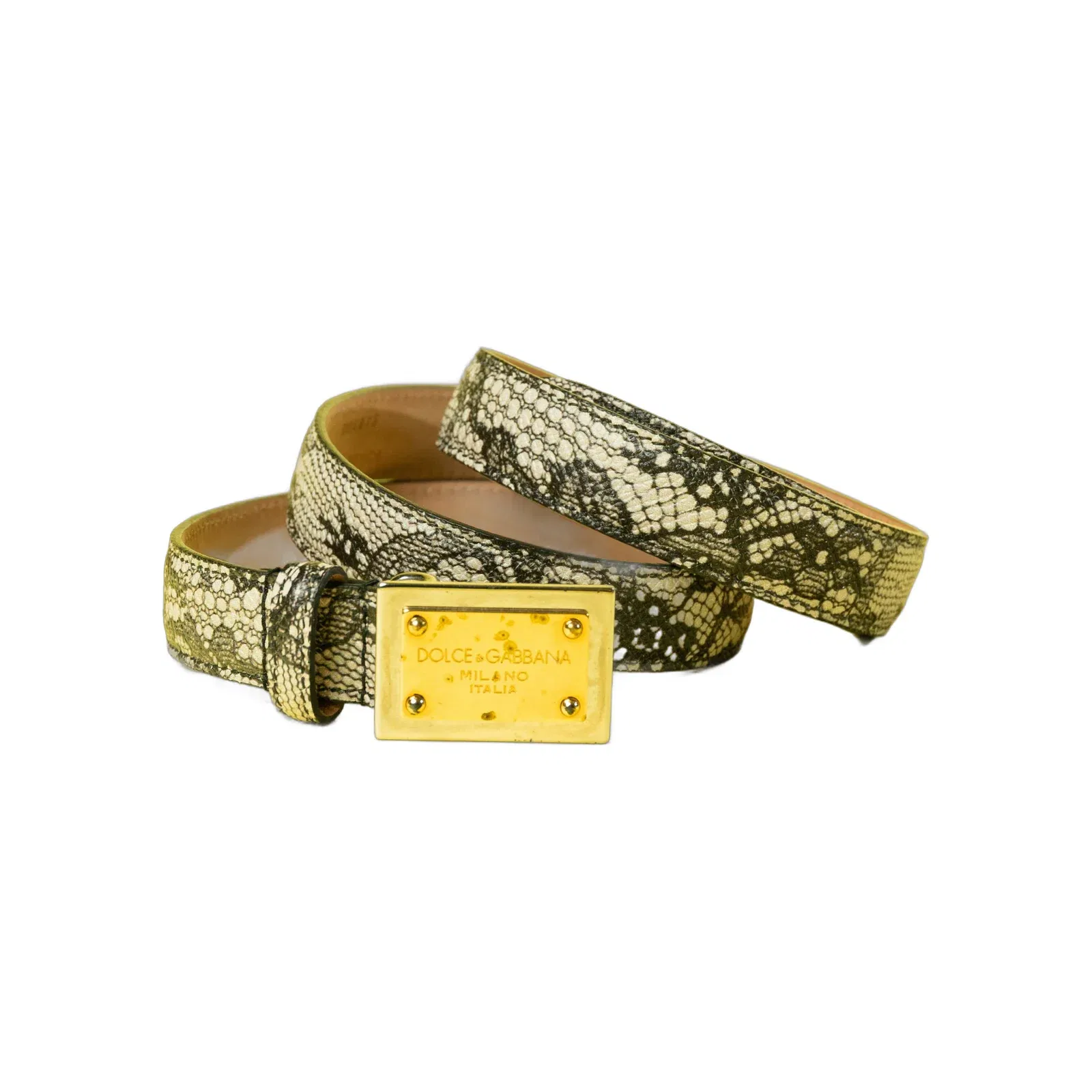 Dolce & Gabbana Python Ladies Belt Snake Skin (One Size)