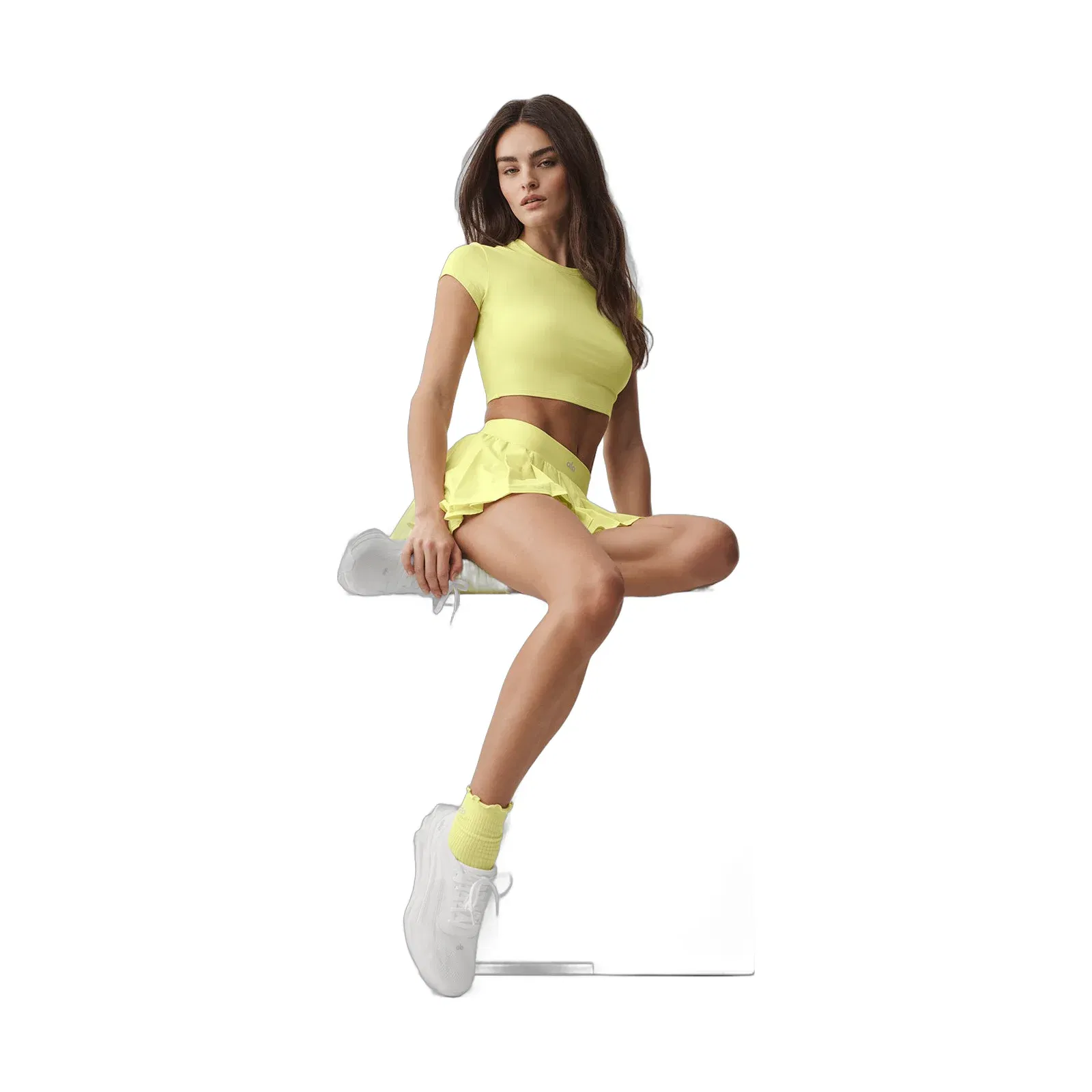 Alo Yoga Double Or Nothing Tennis Skirt - Sunshine