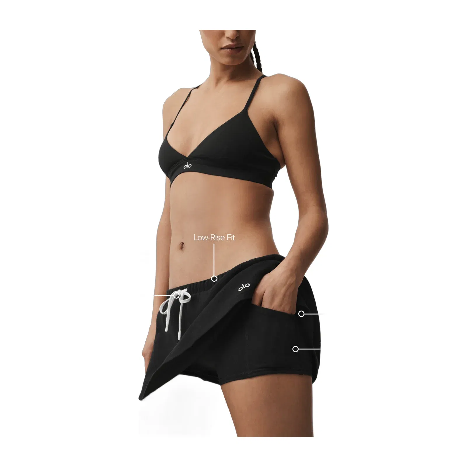 Alo Yoga Low-Rise Fan Favorite Micro Skirt - Black