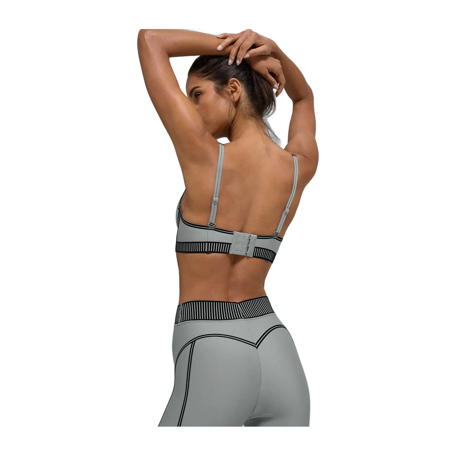 Alo Yoga Airlift Line Up Bra - Lunar Grey