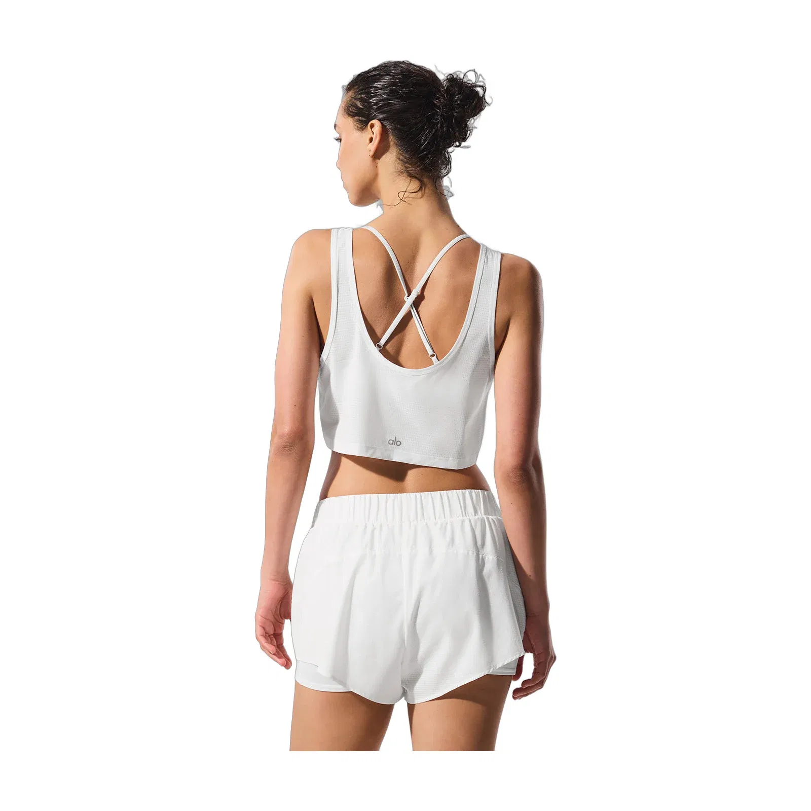 Alo Yoga Cropped Sport Star Tank - White