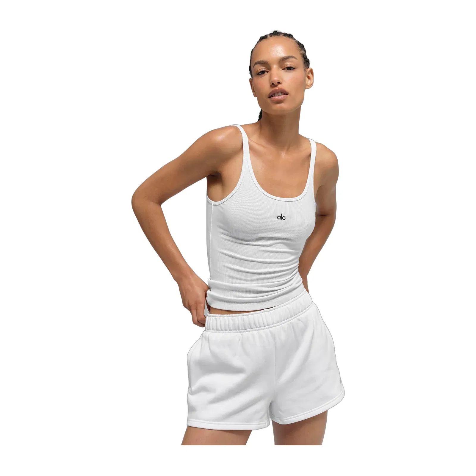 Alo Yoga Ribbed Prosper Tank - White