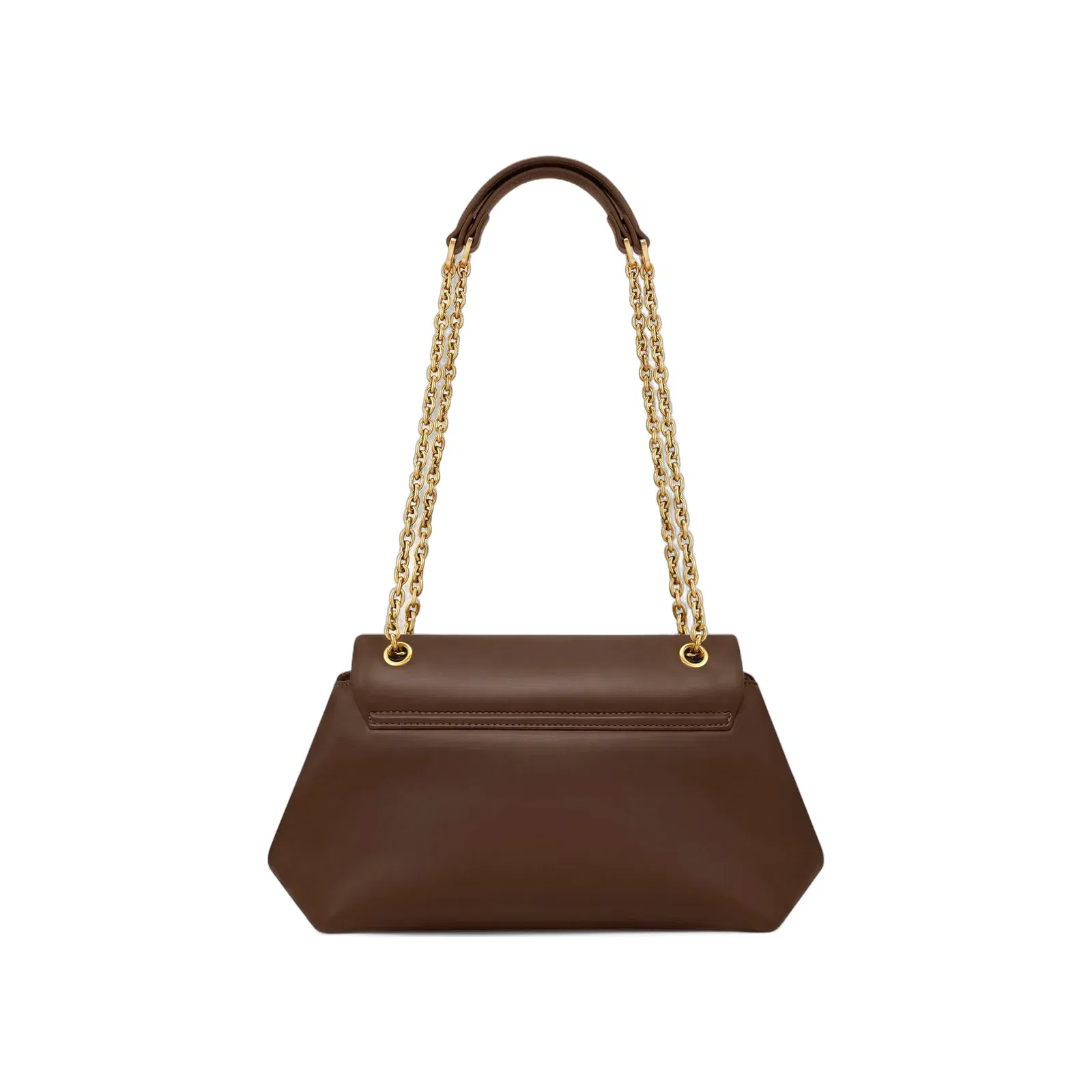 Valerie Chain Flap Shoulder Bag - Dark Brown
