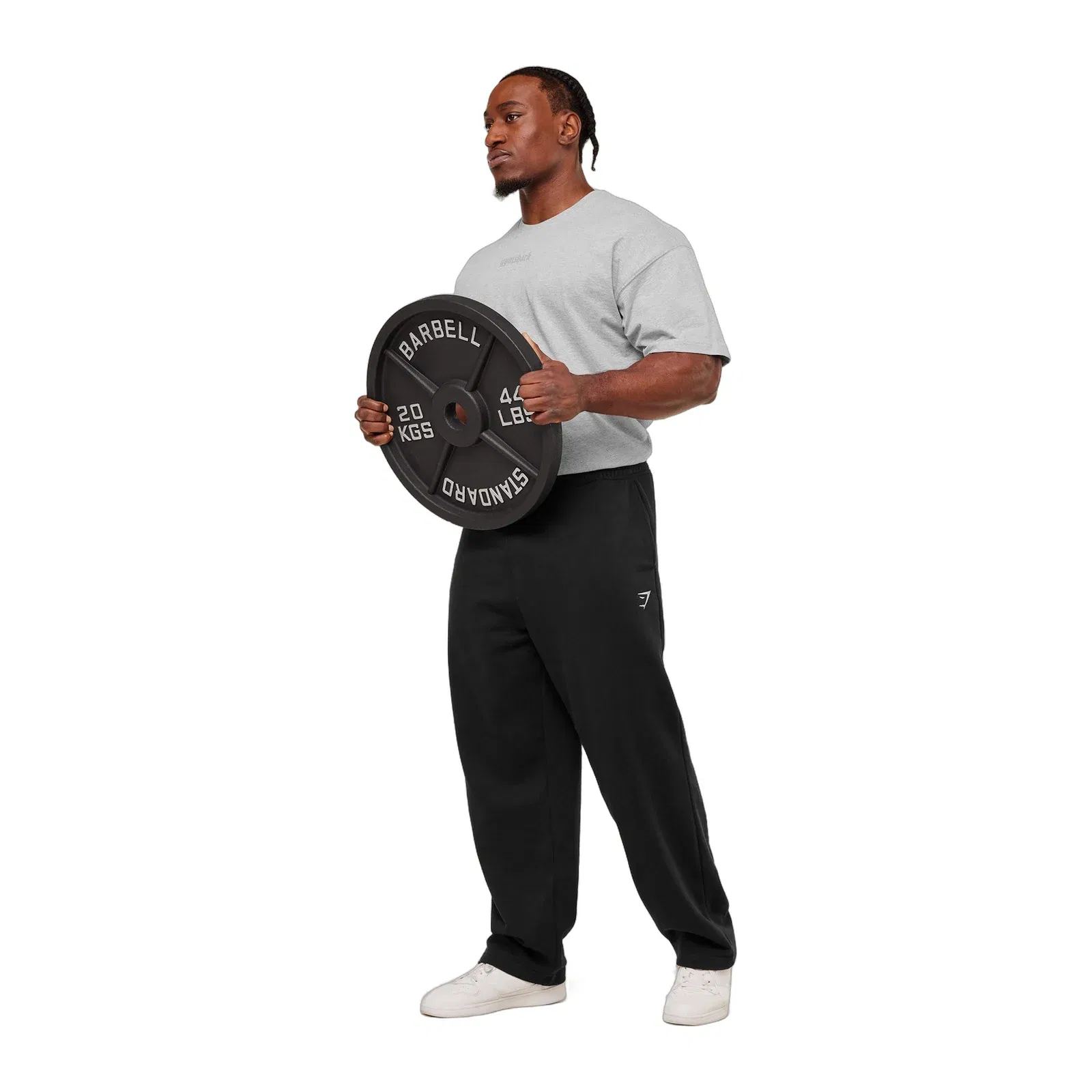Gymshark Olde English T-Shirt Bros Soft Grey Marl