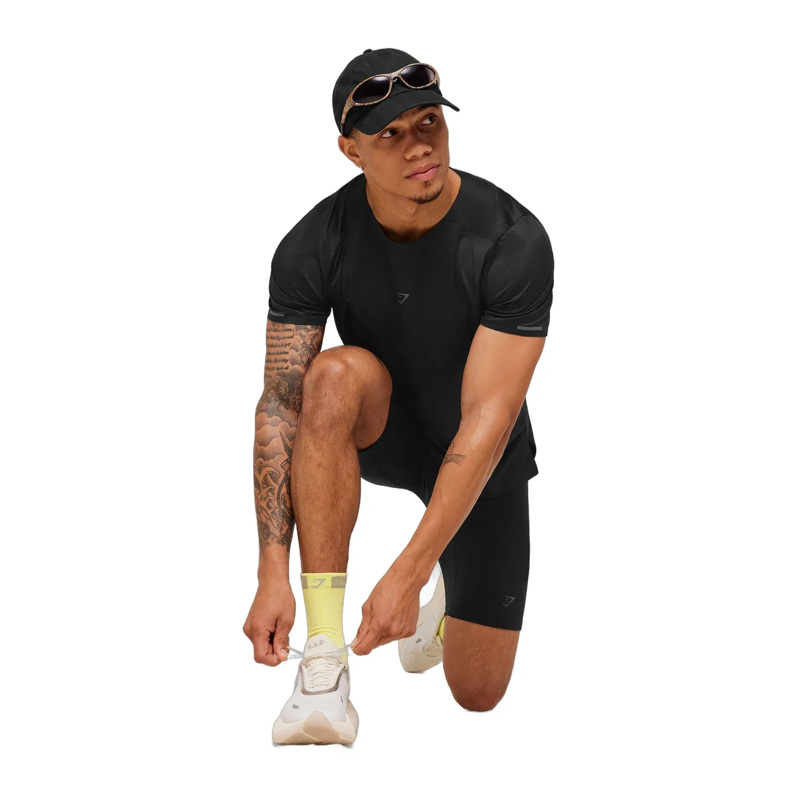 Gymshark Running Elite Crew Sock Single Sorbet Yellow