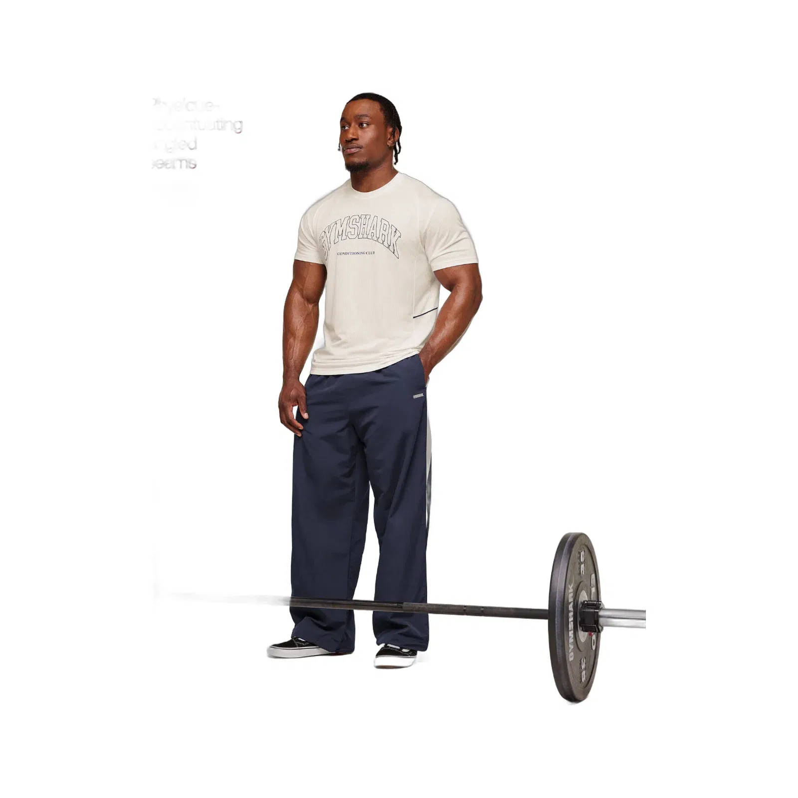 Gymshark Collegiate Tech T-Shirt Soft White