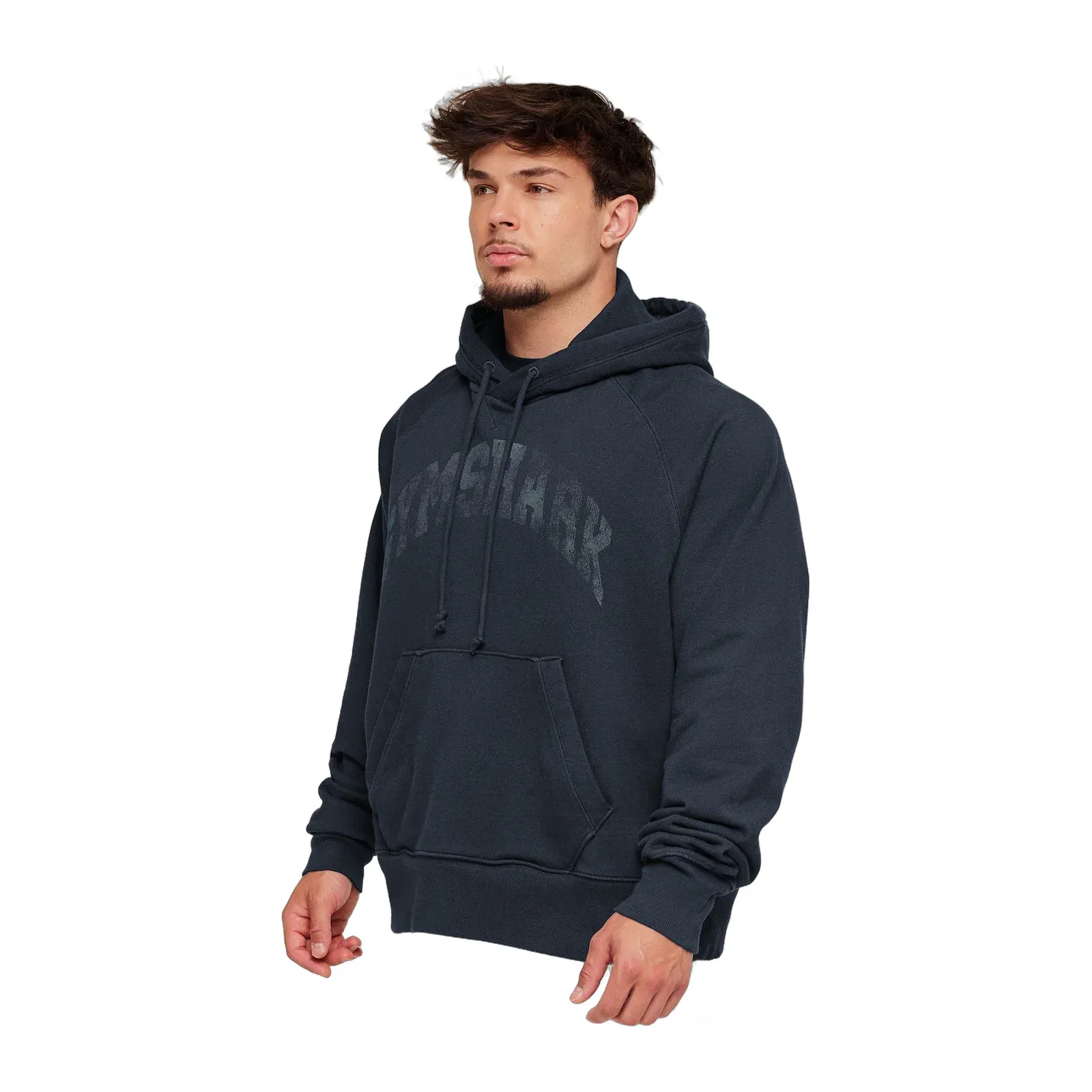 Gymshark Retro Collegiate Graphic Hoodie Heavy Blue