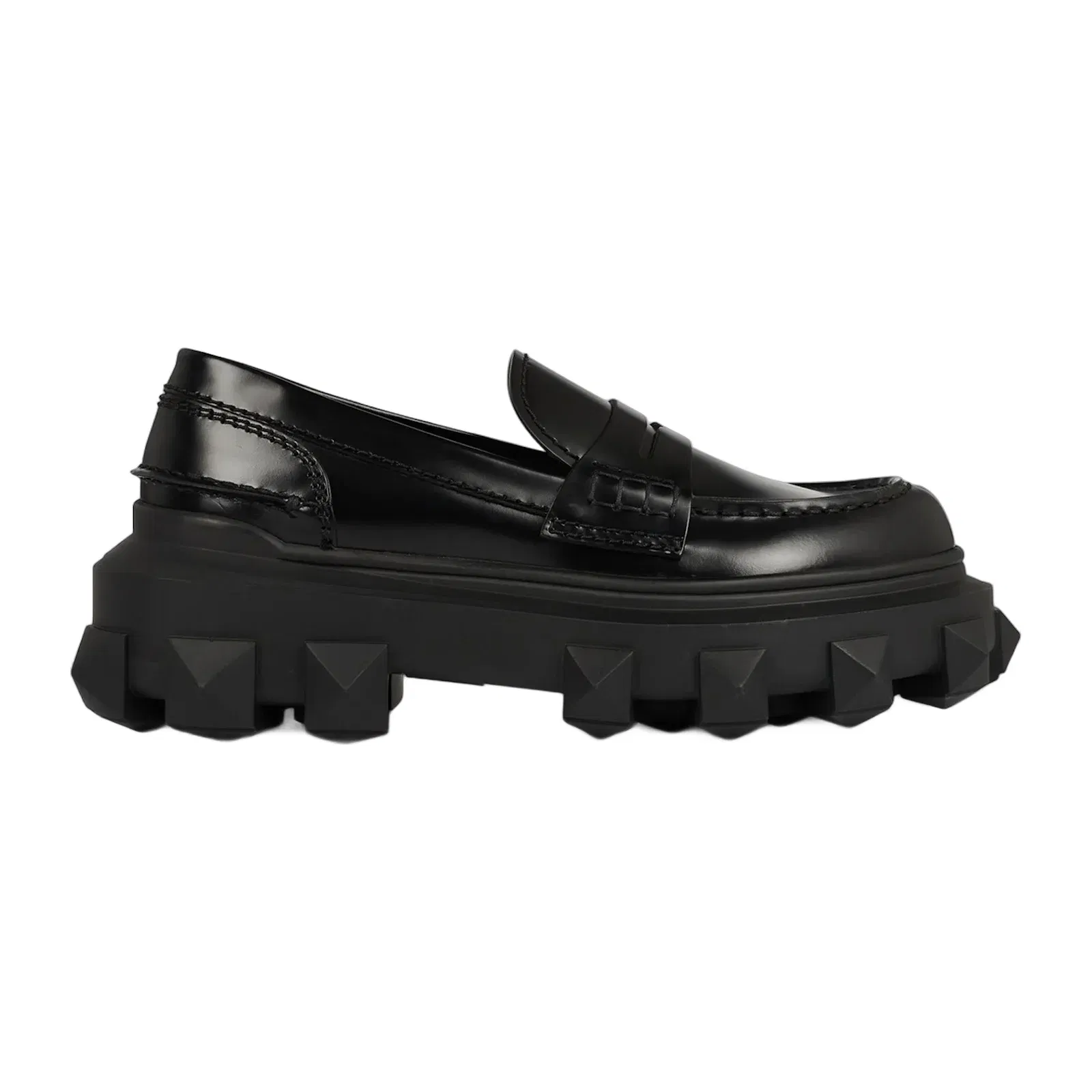 Valentino Trackstud Loafer Black