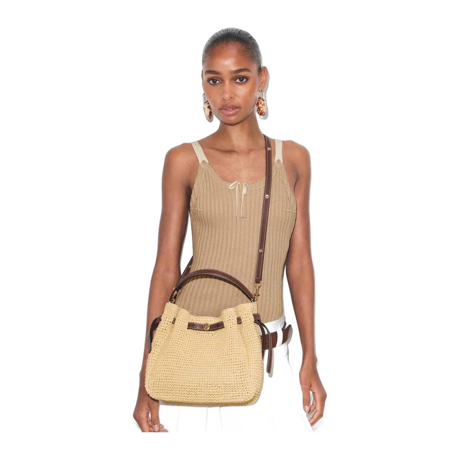 Romy Woven Bucket Bag
