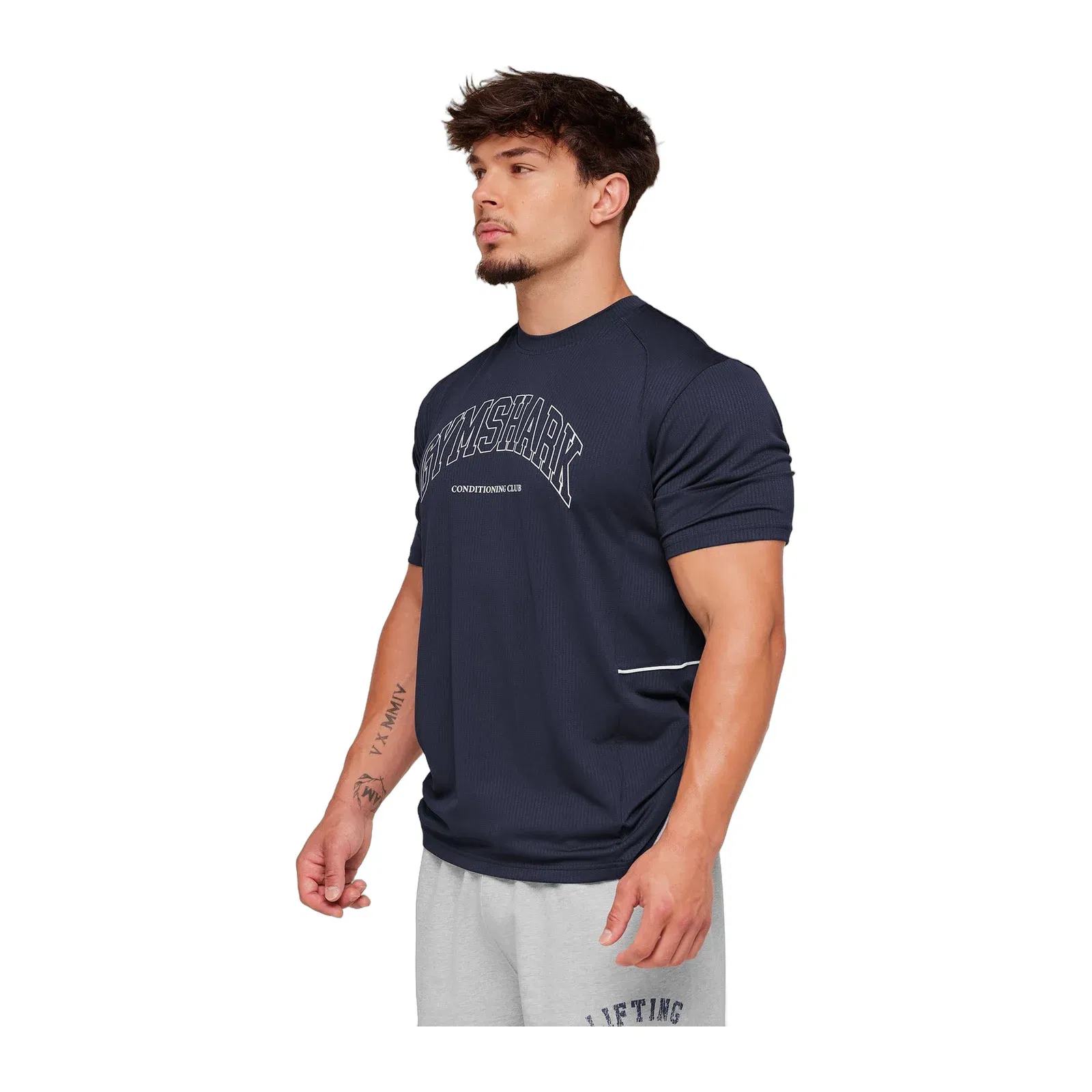 Gymshark Collegiate Tech T-Shirt Heavy Blue