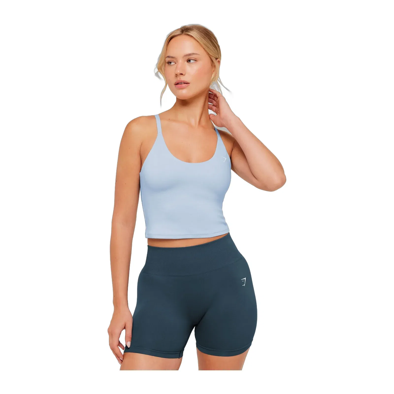 Women's Gymshark Training Cami Tank With Shelf Chilled Blue
