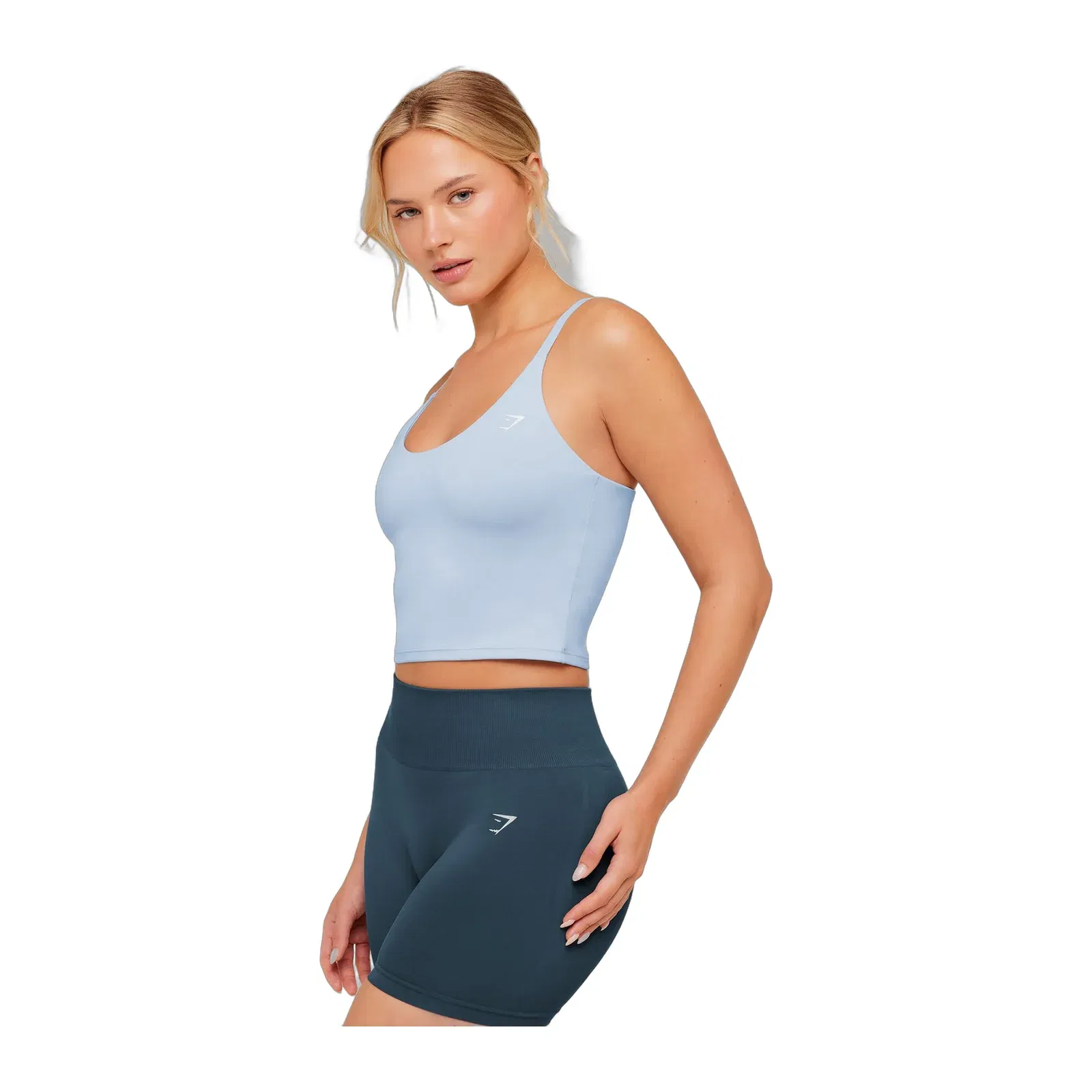 Women's Gymshark Training Cami Tank With Shelf Chilled Blue