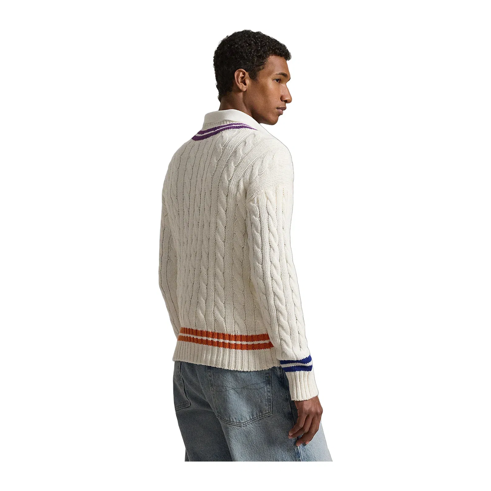 Ralph Lauren Embroidered CottonLinen Cricket Sweater