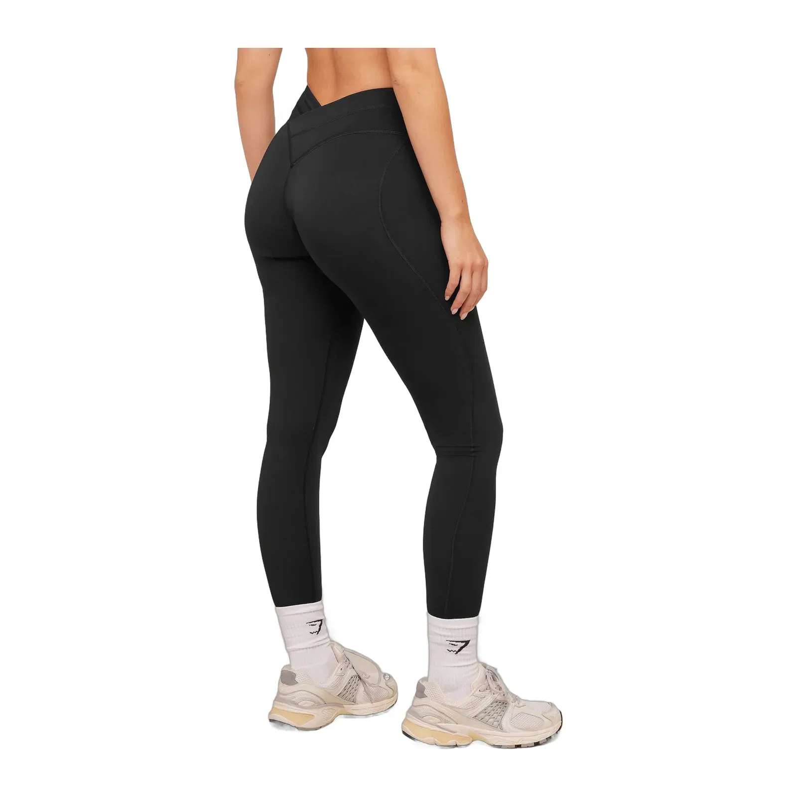Women's Gymshark Crossover Back Leggings Black