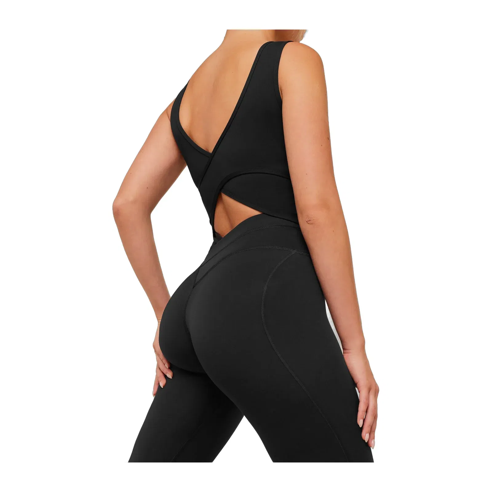Women's Gymshark Crossover Back Leggings Black