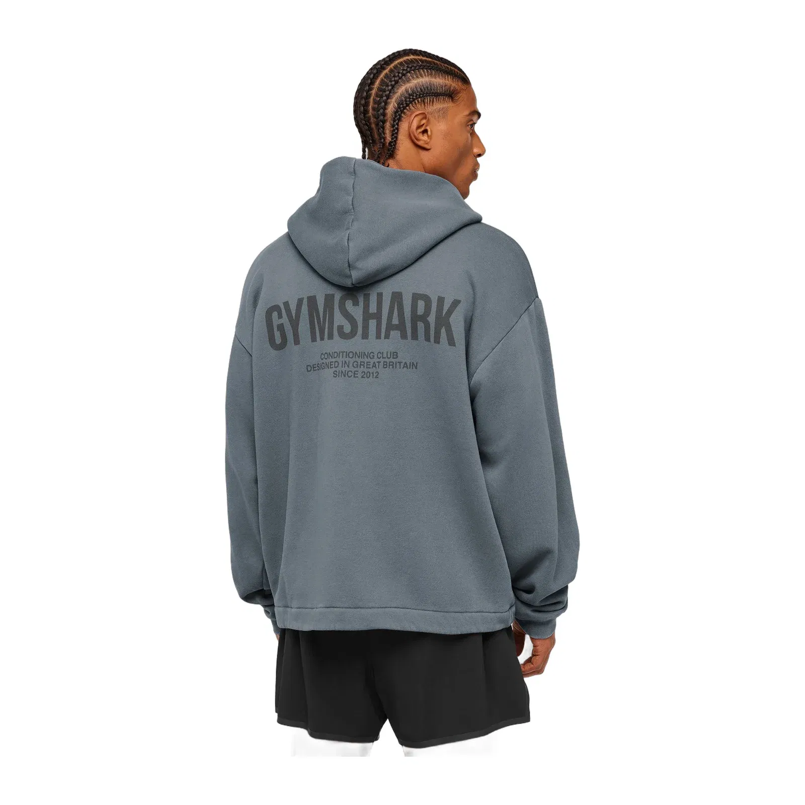 Gymshark Conditioning Club Washed Zip Through Hoodie Iron Blue