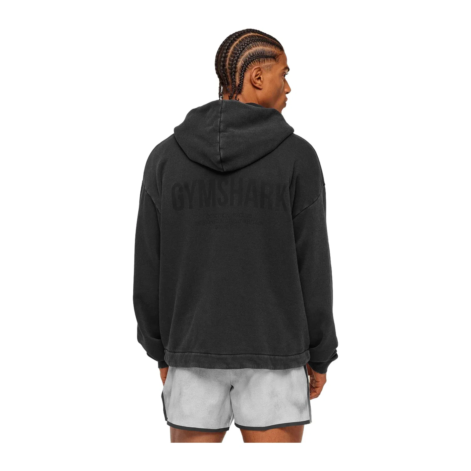 Gymshark Conditioning Club Washed Zip Through Hoodie Black