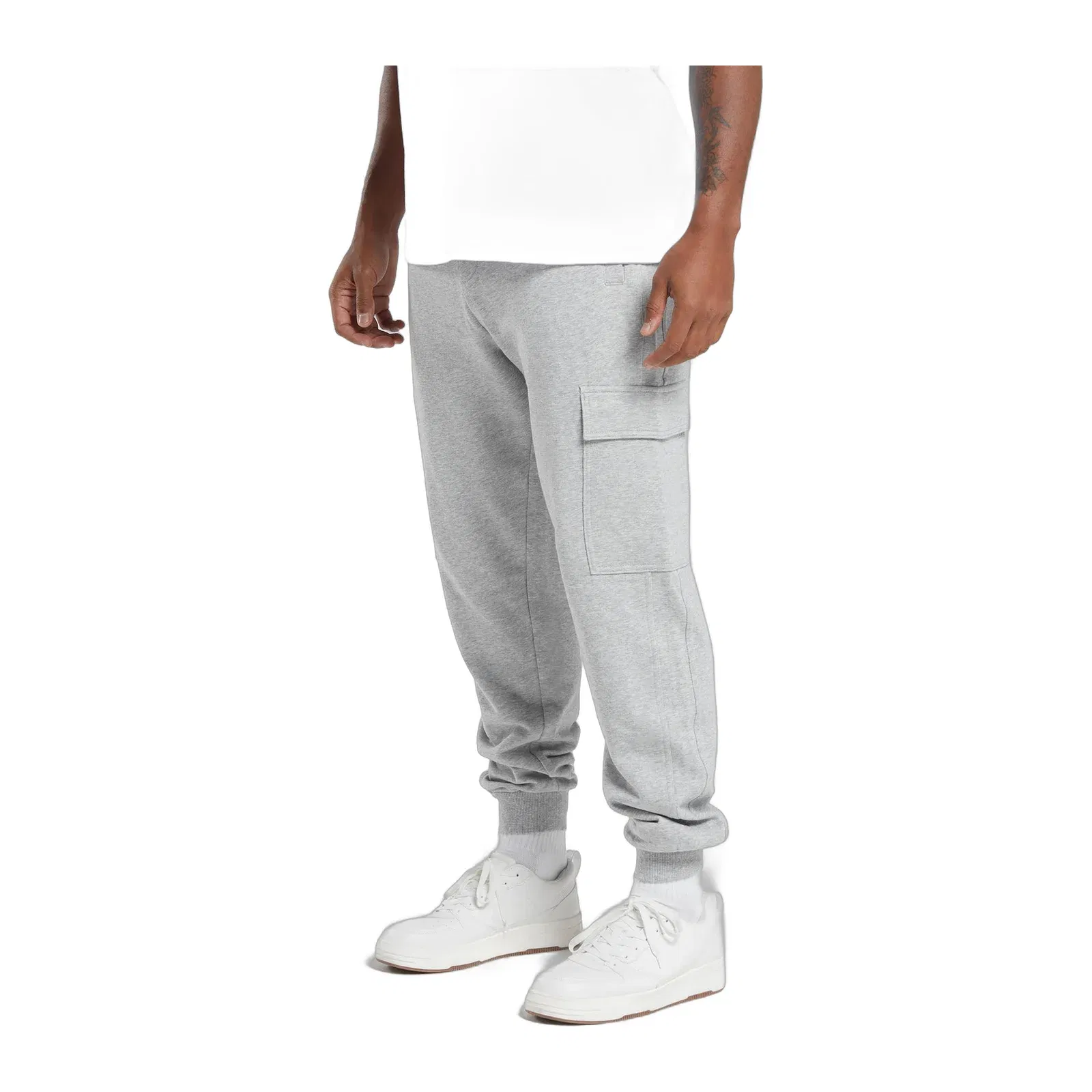 Gymshark Rest Day Essentials Cargo Joggers Light Grey Core Marl