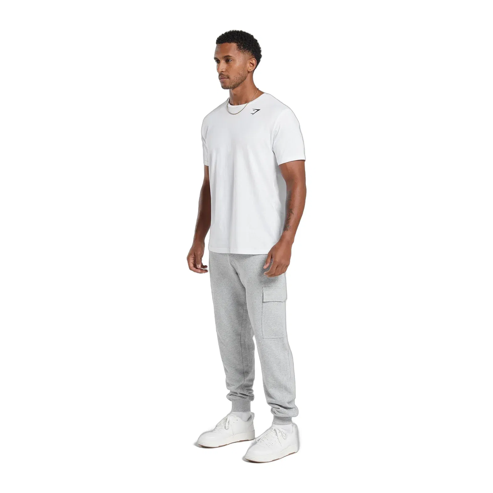 Gymshark Rest Day Essentials Cargo Joggers Light Grey Core Marl