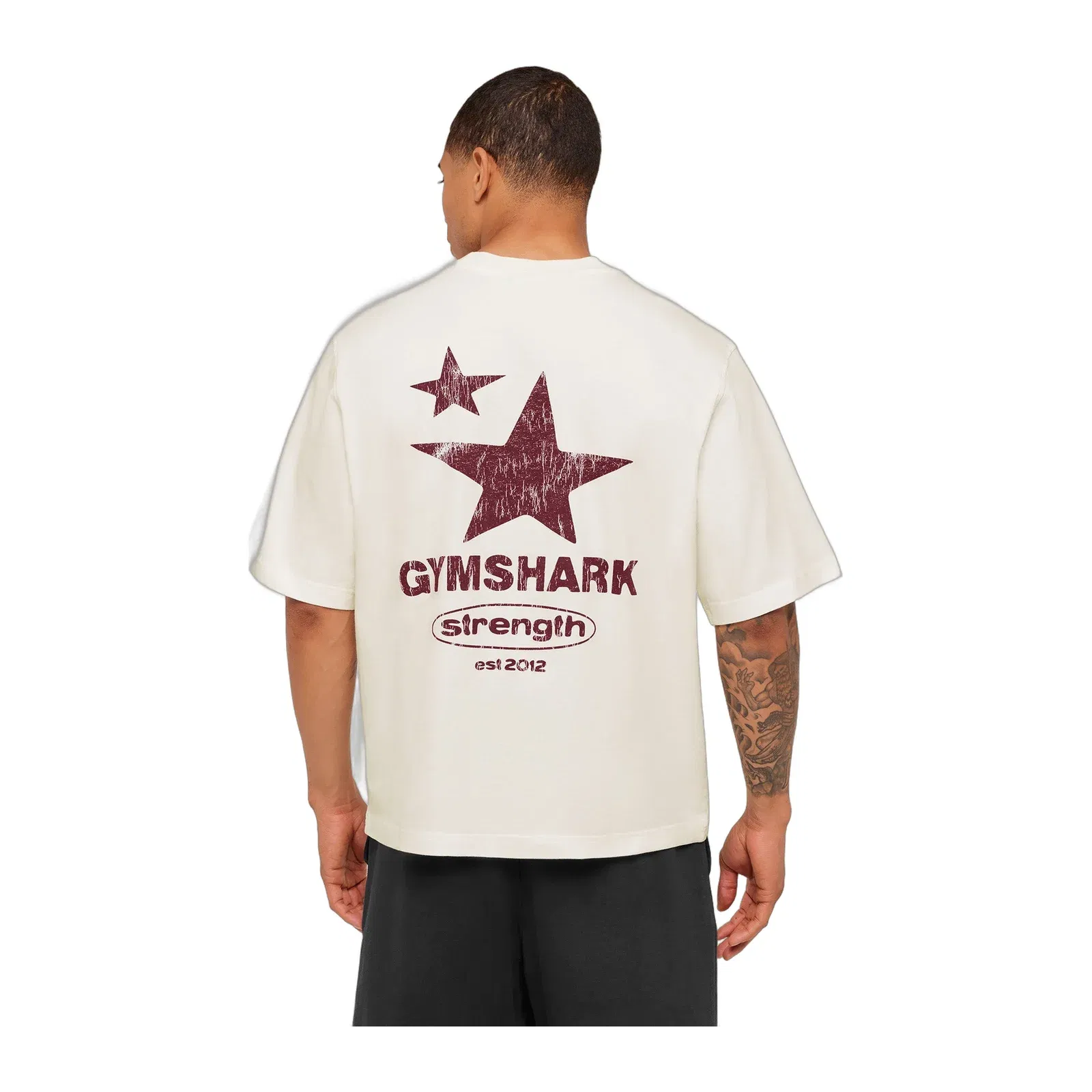 Gymshark Strength Stars Washed Graphic T-Shirt Soft White
