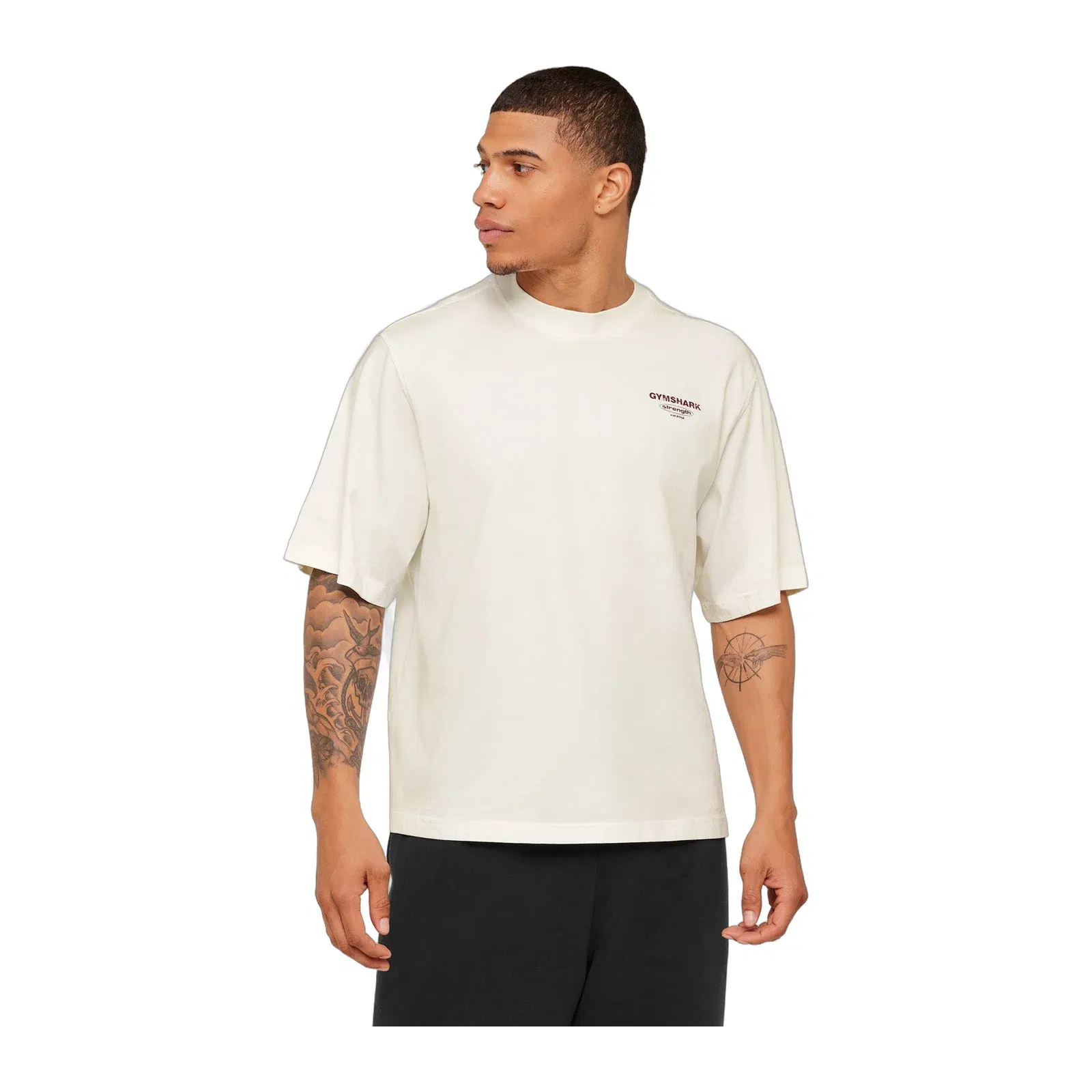 Gymshark Strength Stars Washed Graphic T-Shirt Soft White