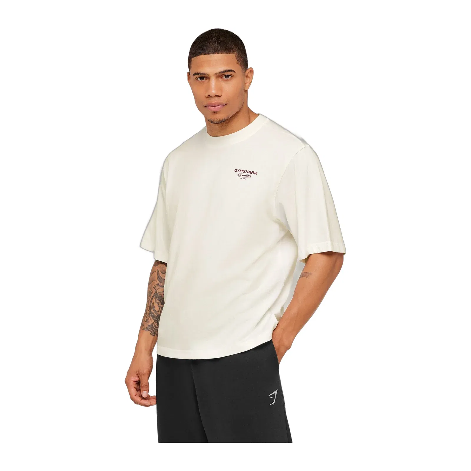 Gymshark Strength Stars Washed Graphic T-Shirt Soft White