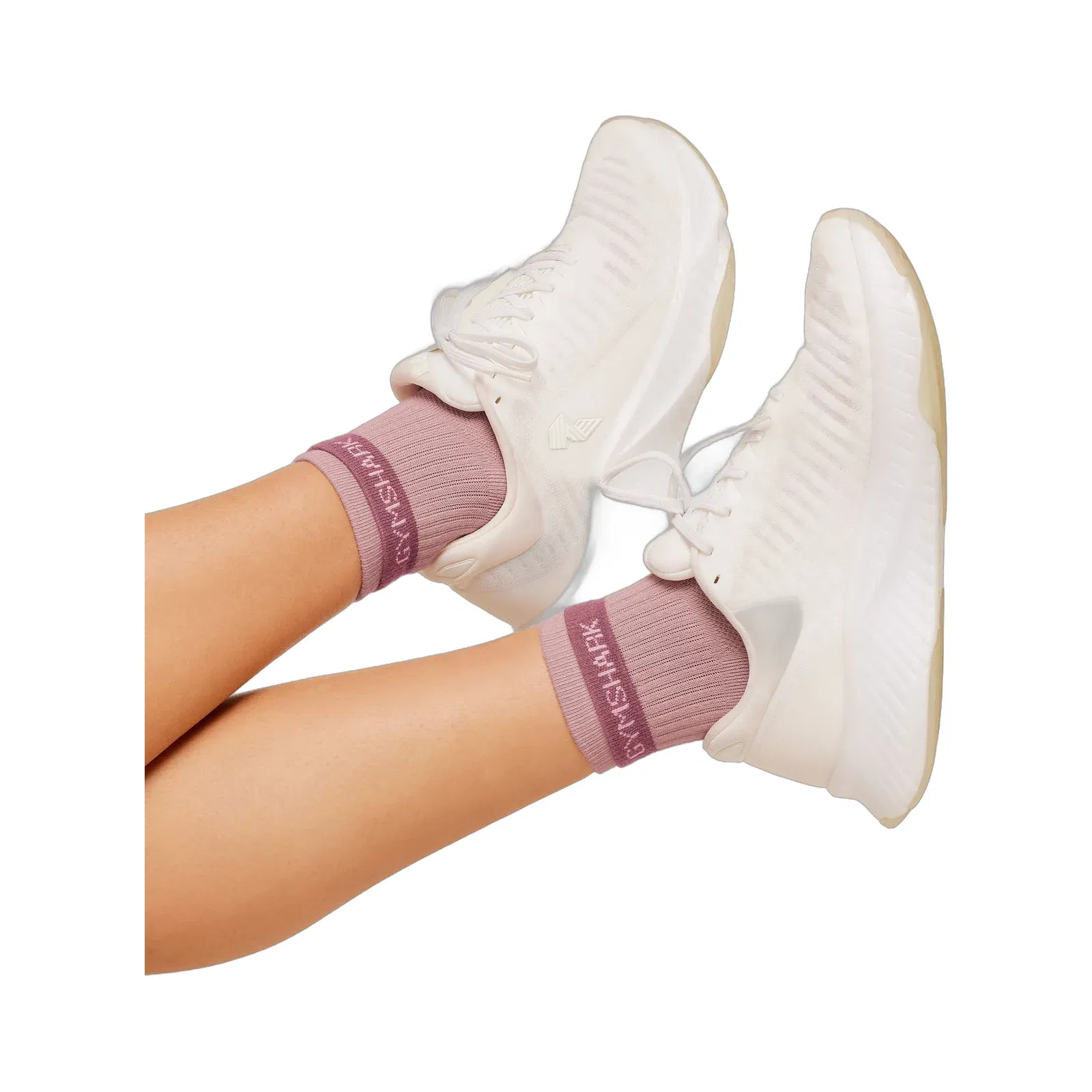 Women's Gymshark Double Cuffed Socks Single Light Pink