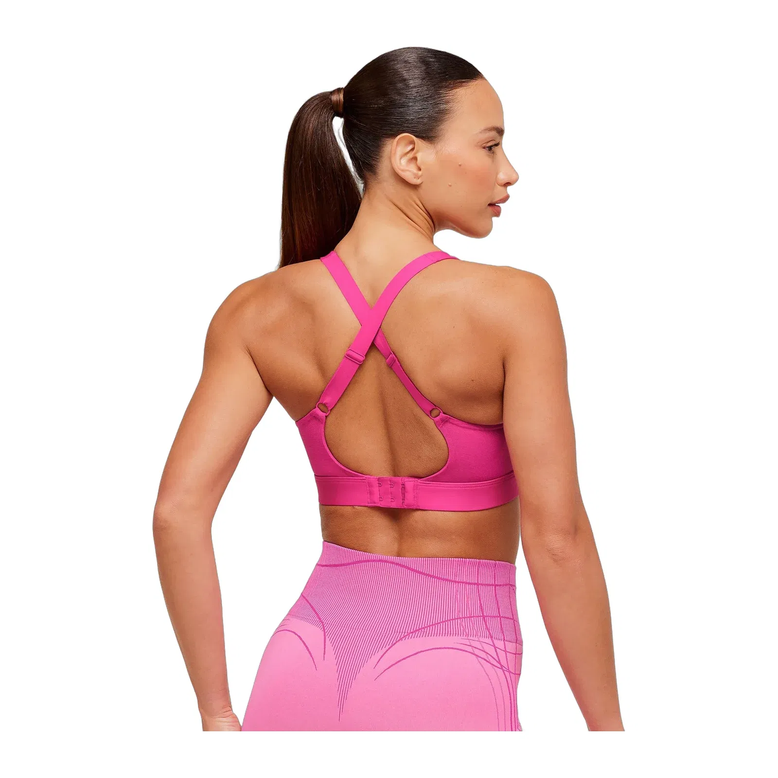Women's Gymshark High Support Ruched Sports Bra Super-Set Pink