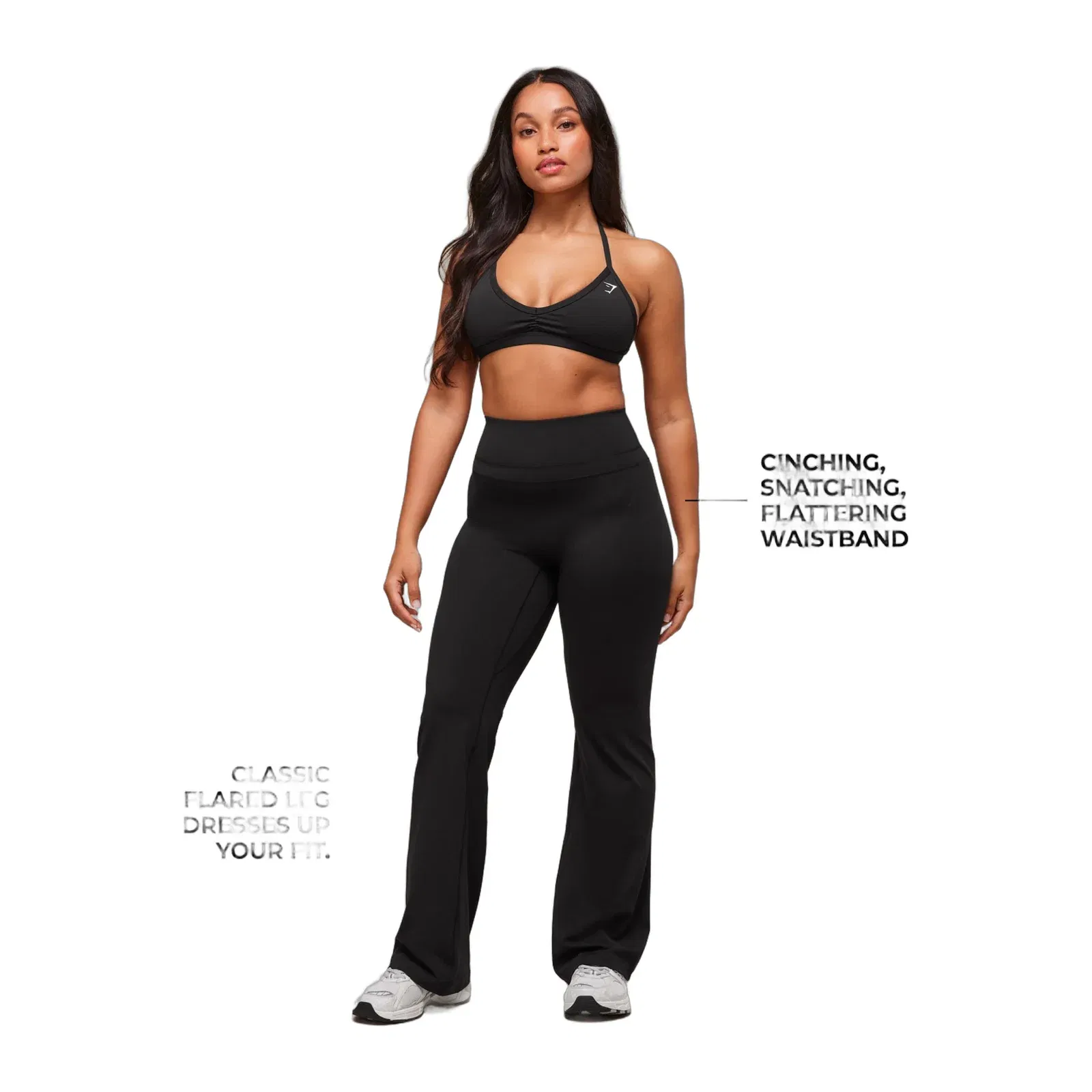 Women's Gymshark Whitney Short Flared Legging Black