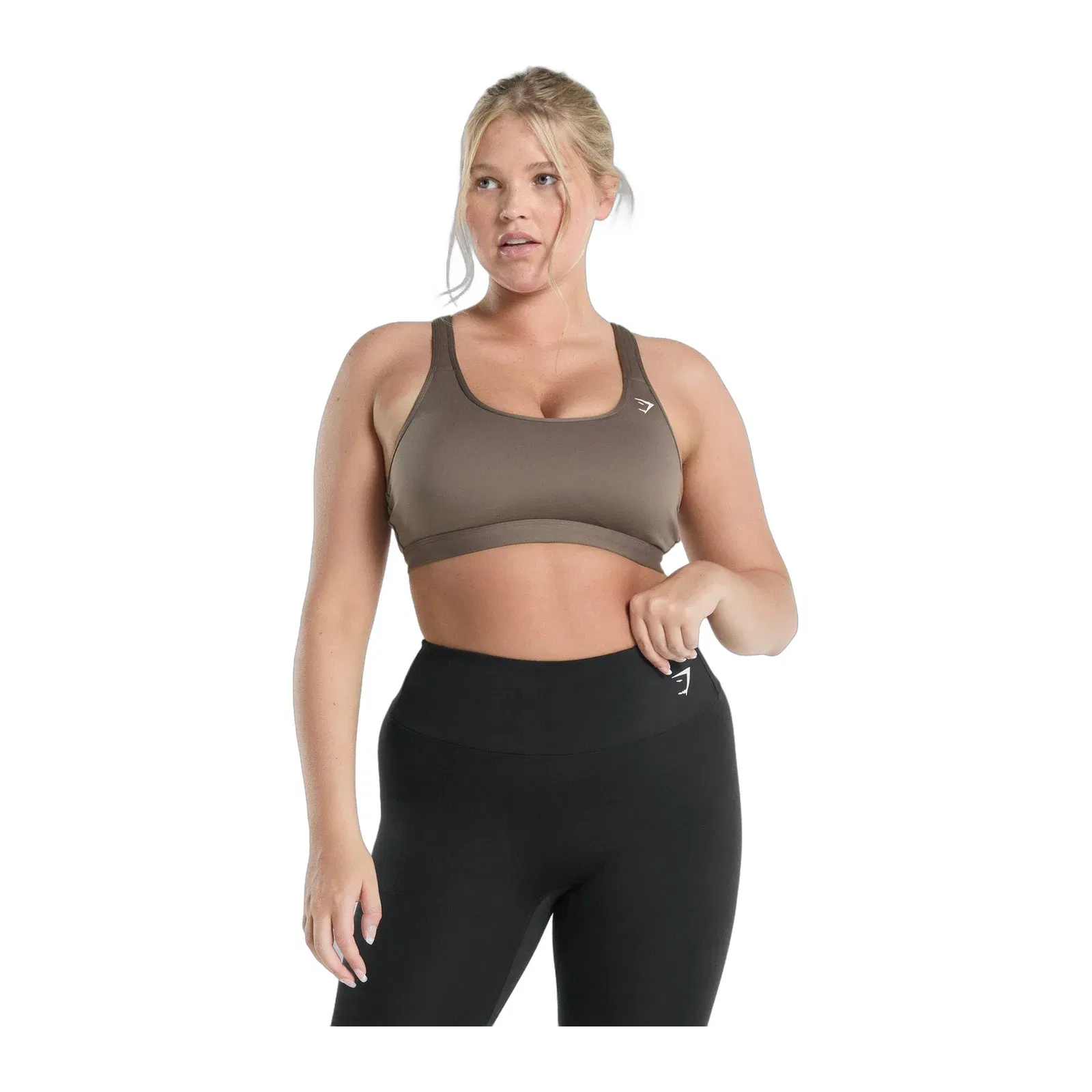 Women's Gymshark Scoop Neck Sports Bra Brown