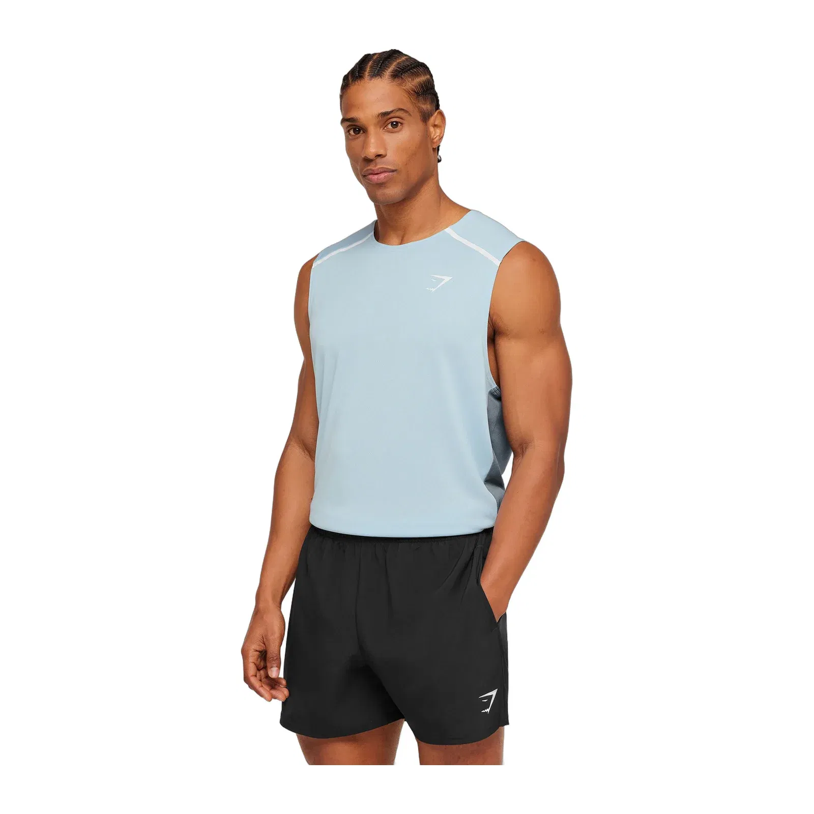 Gymshark Arrival Contrast Tank Chilled Blue
