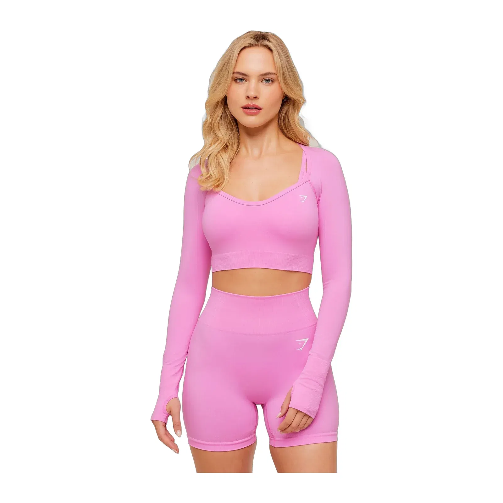 Women's Gymshark Vital Sweetheart Neck Crop Top Focus Pink