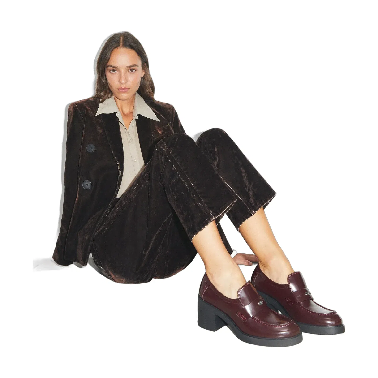 Classic Heeled Lug Loafer