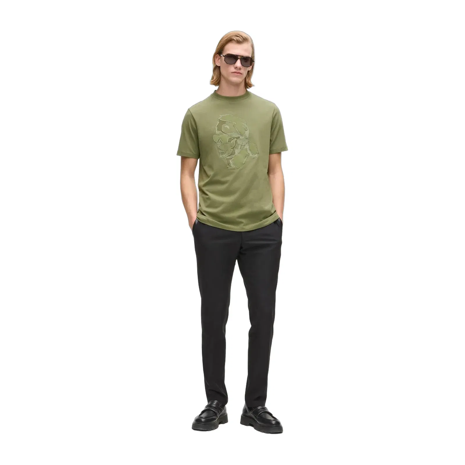 Tonal Karl print T-shirt
