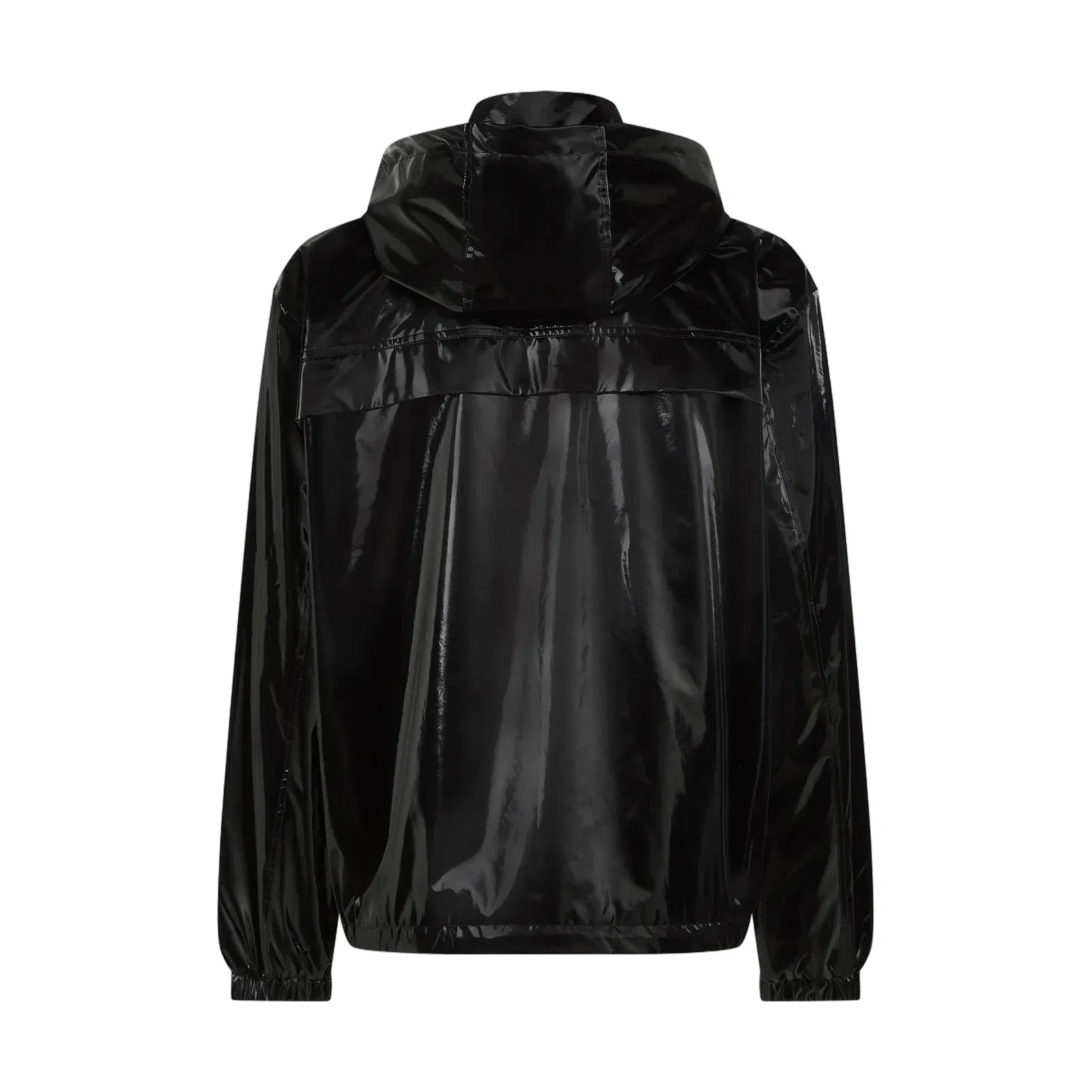 Shiny hooded bomber jacket